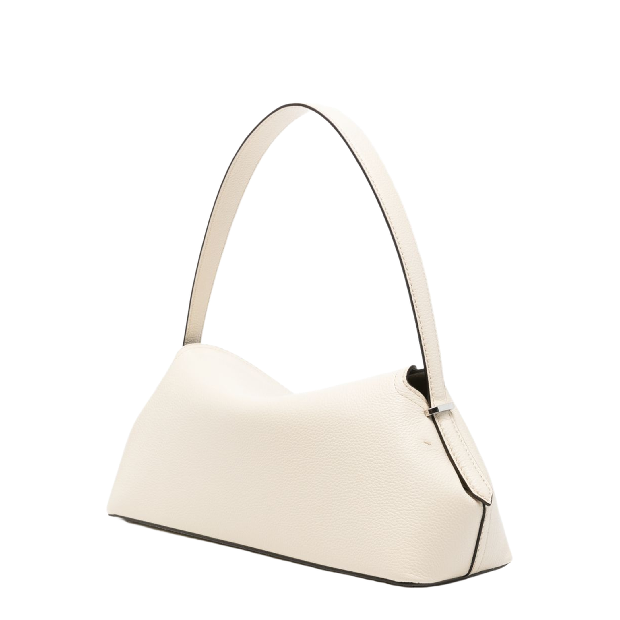 Grained Leather Shoulder Bag - Milk - Image 4