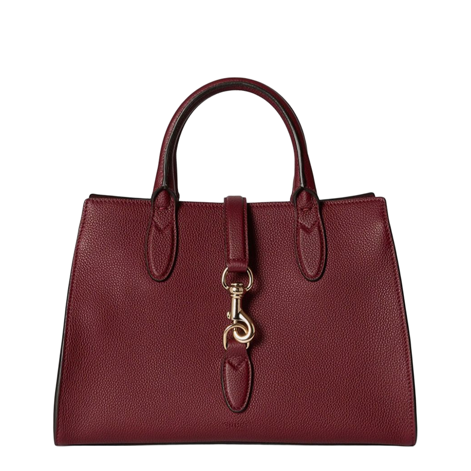 Softbit Medium Leather Top Handle Bag - Burgundy - Image 1