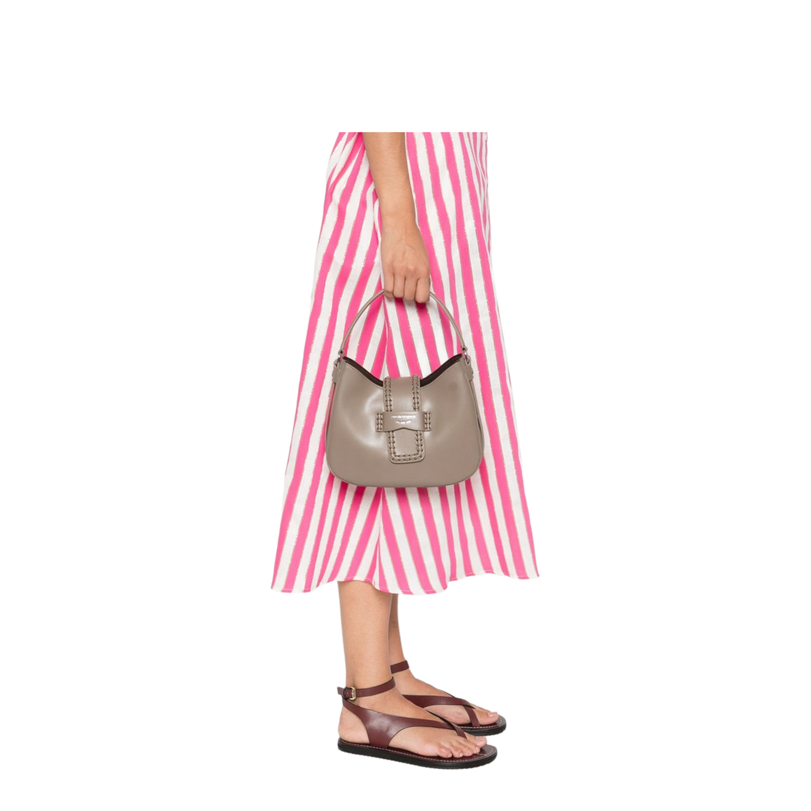 Silk & Nylon Small Leather Shoulder Bag - Image 2