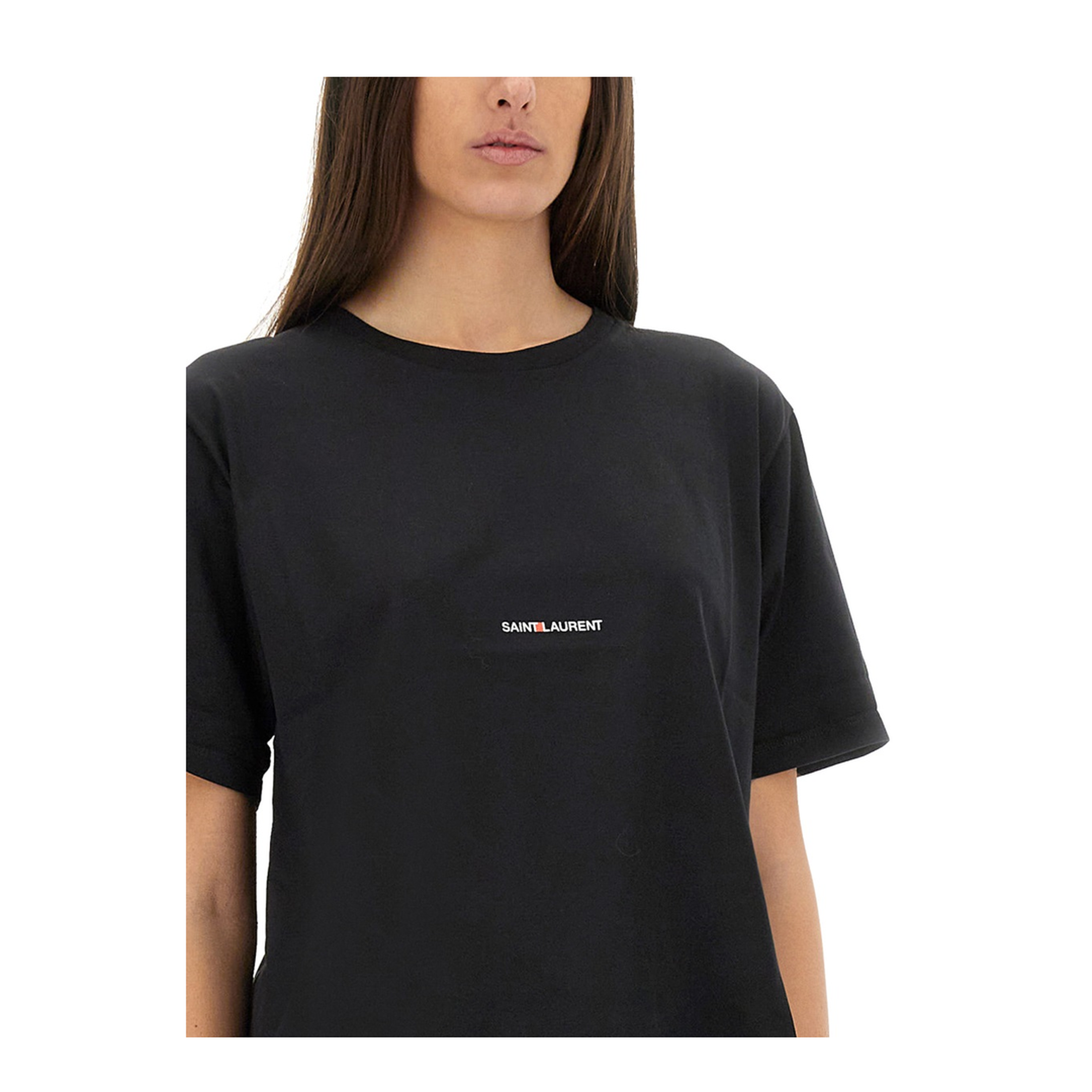 Logo Lettering Print Black Tee - Image 4