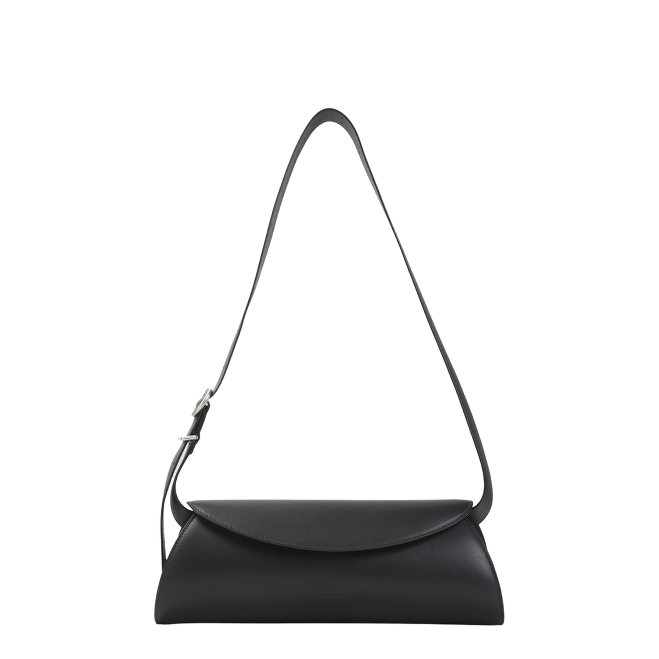 Cannolo Grande Calf Leather Bag - Black - Image 3