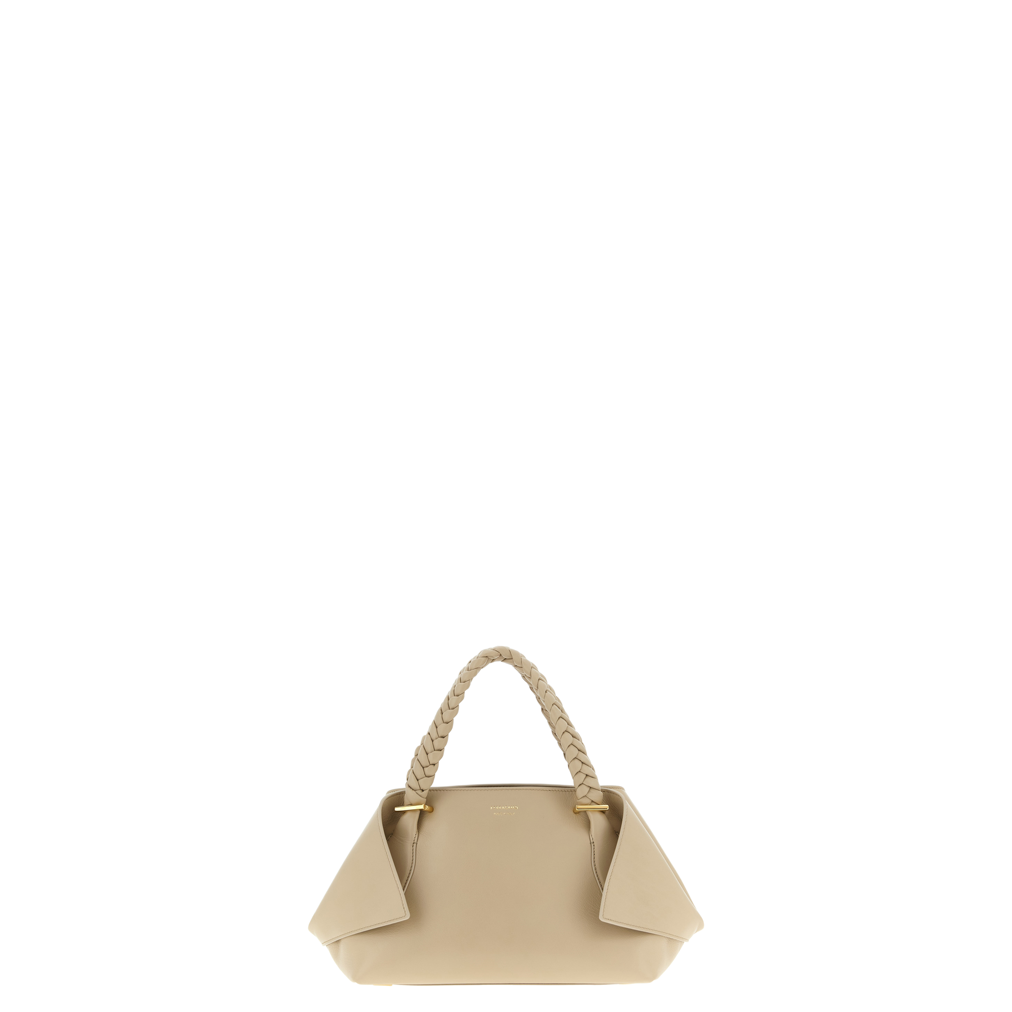 Handbag (M) Leather Beige - Image 1