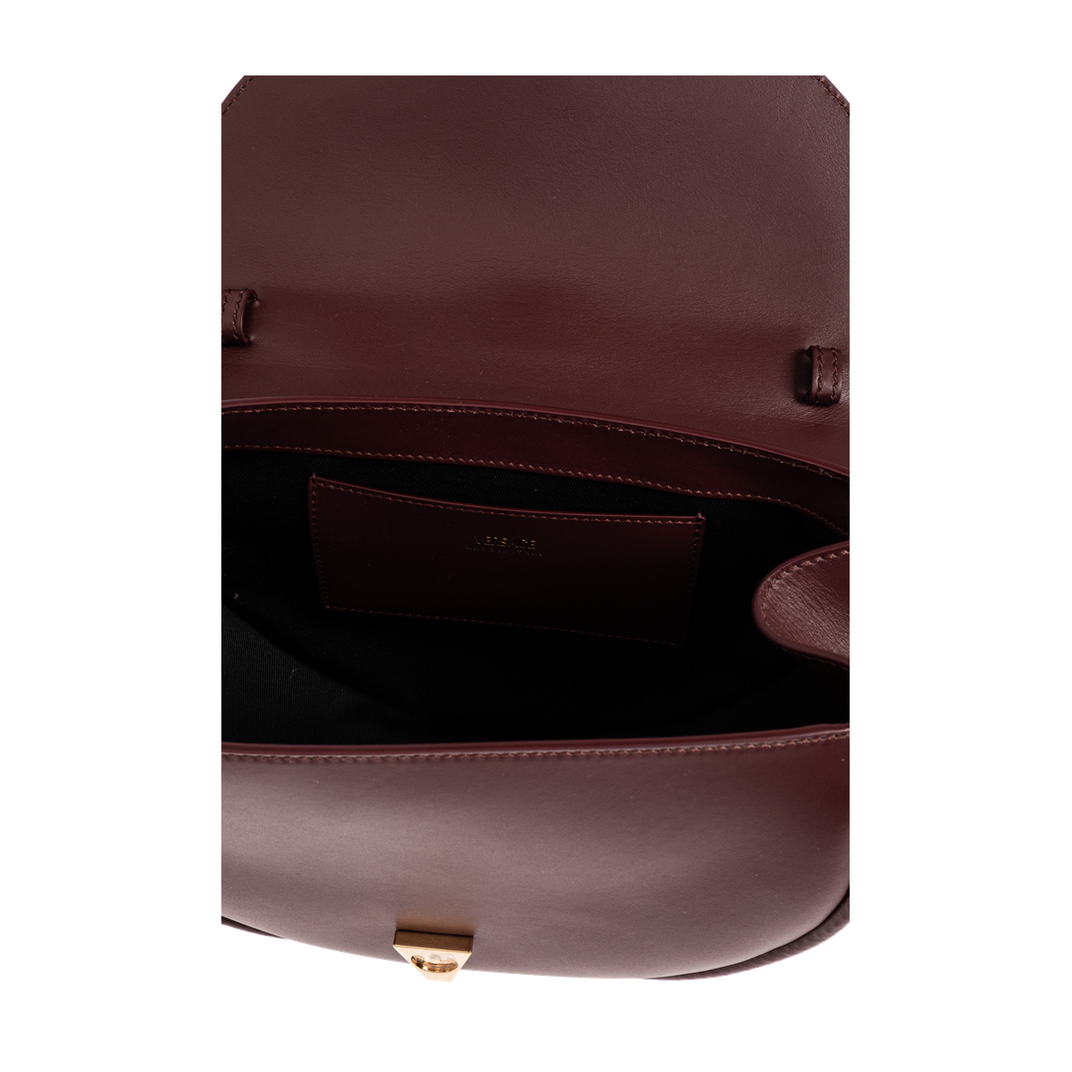 Virtus Small Calf Leather Shoulder Bag - Burgundy - Image 4