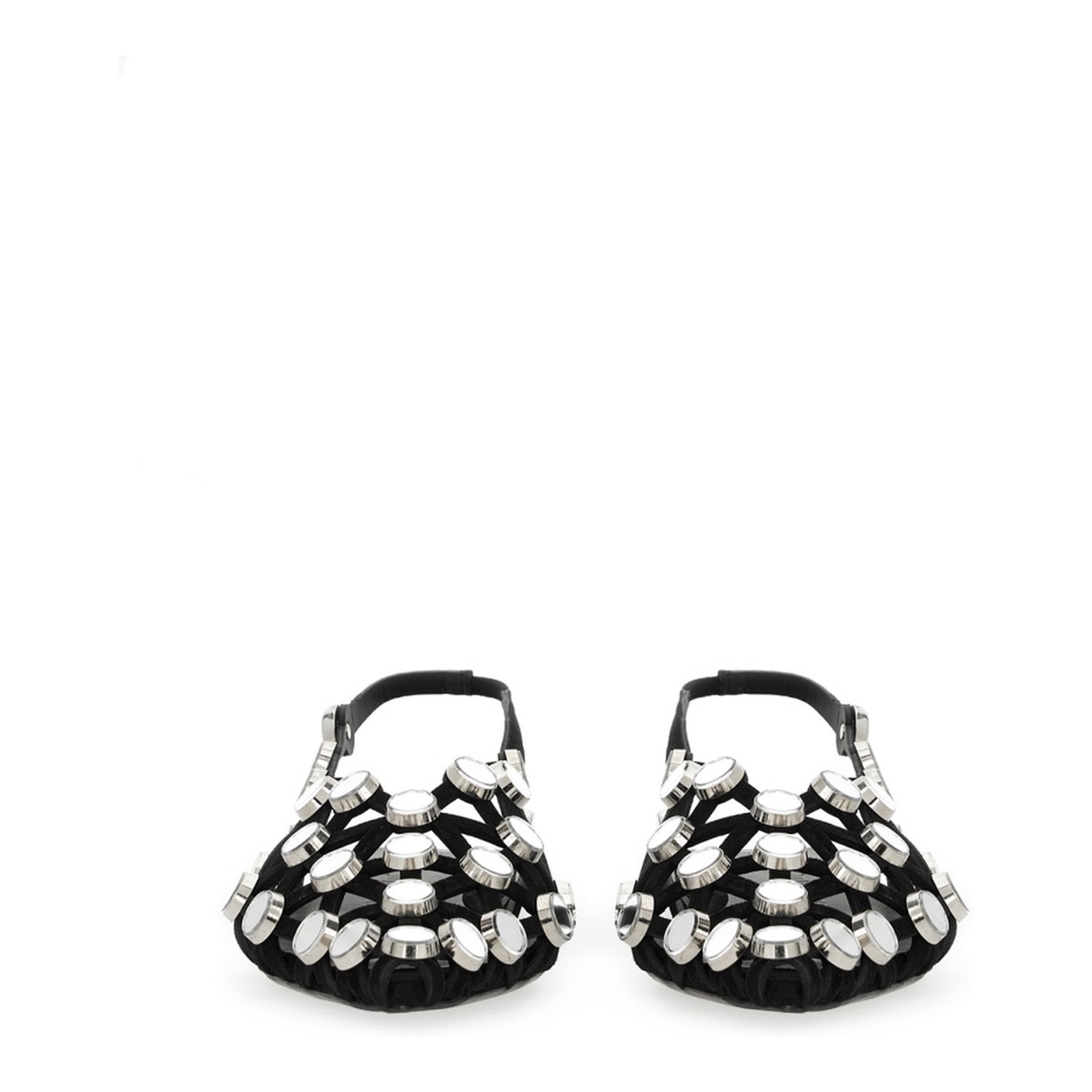 Black Grid Ballet Flats - Image 5