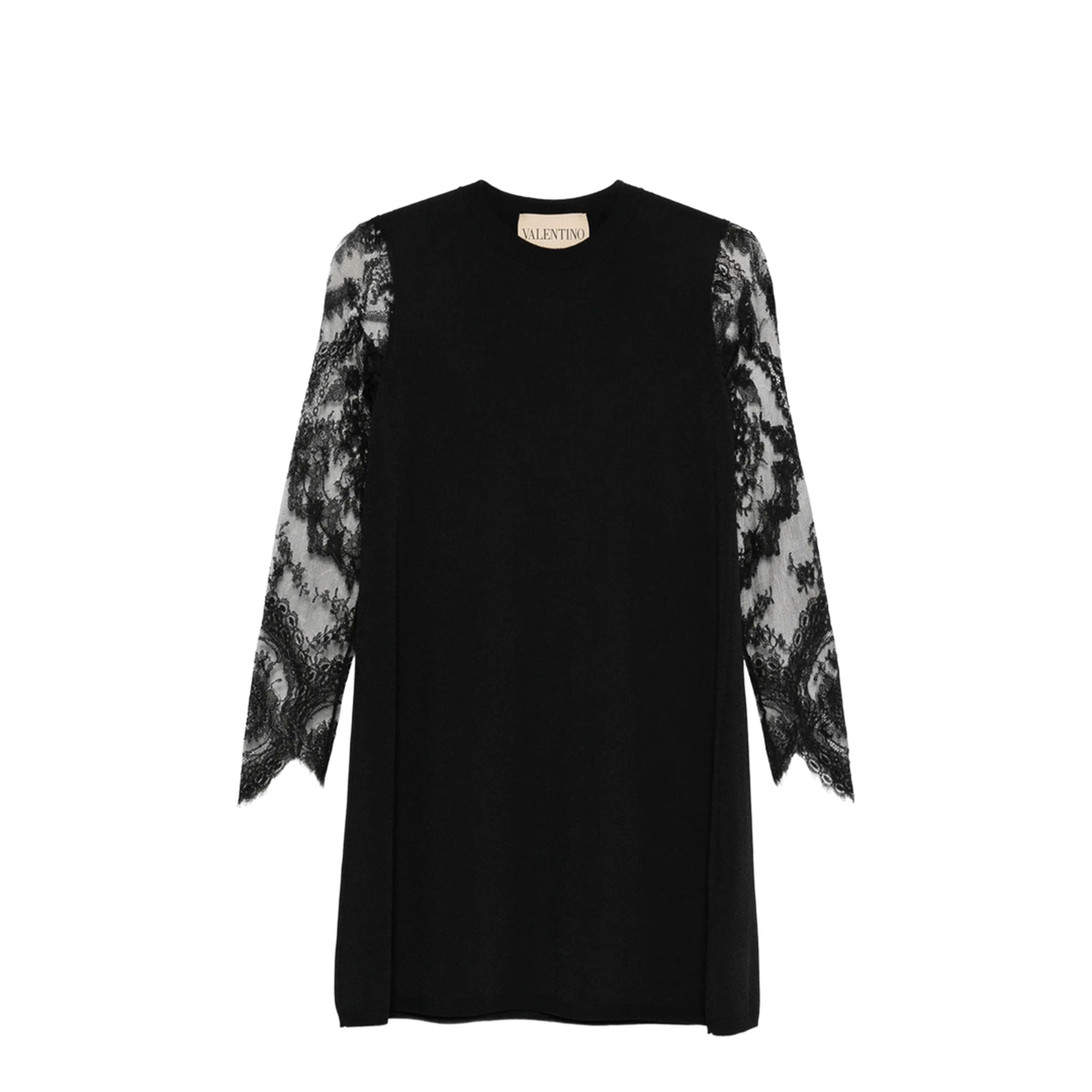 Lace-Sleeve Mini Dress - Image 1