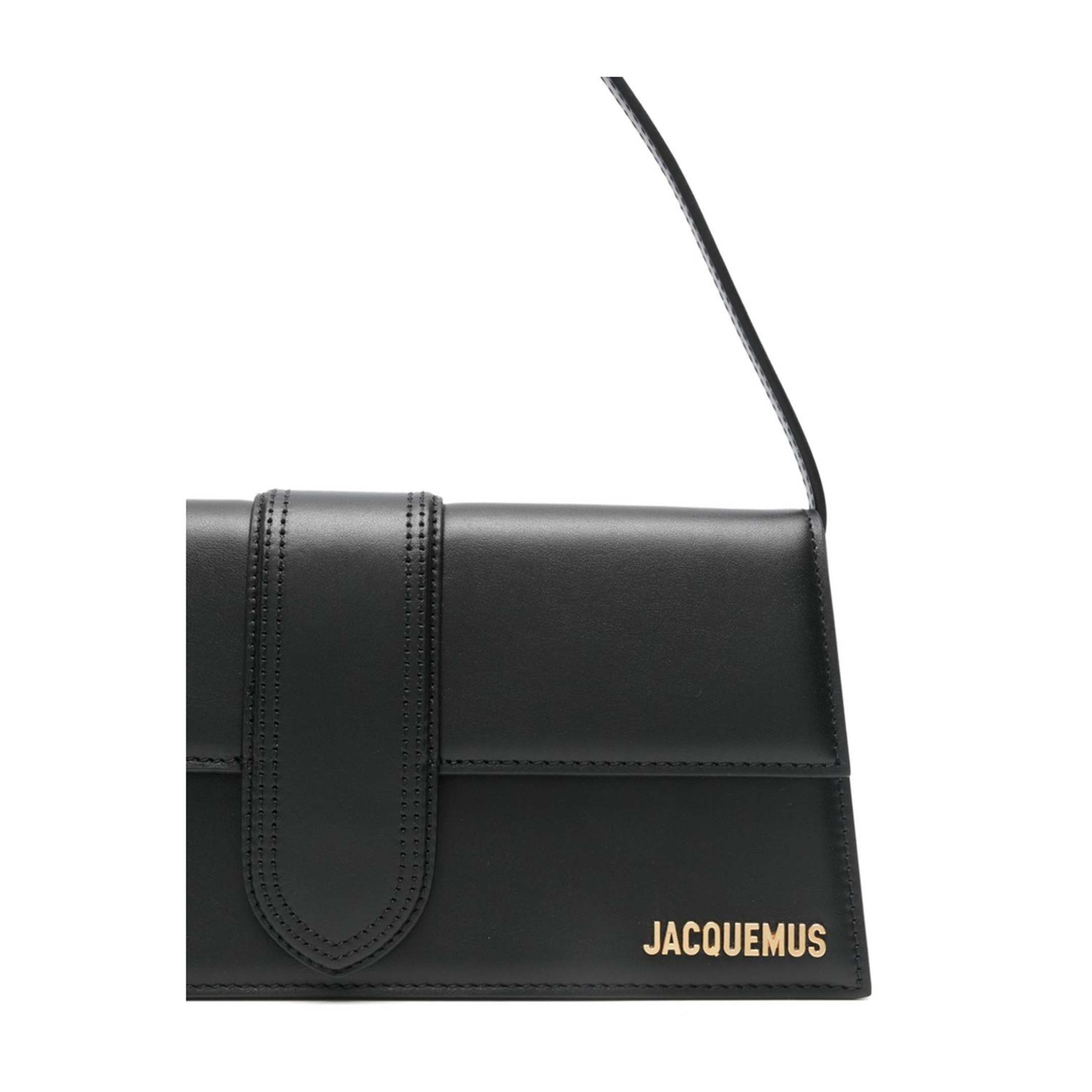 Bambino Long Calfskin Shoulder Bag - Black - Image 2