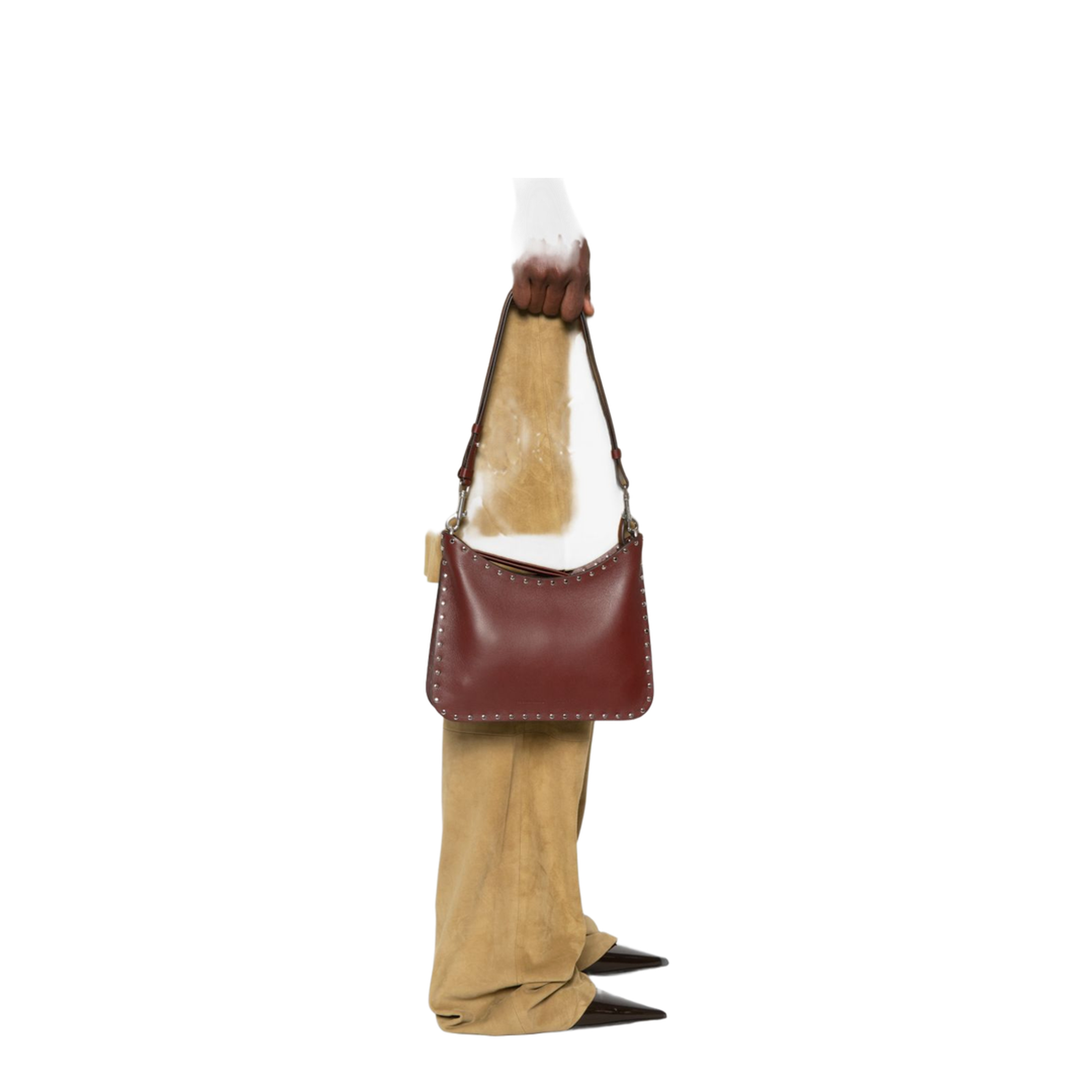 Gig Bag Small Calf Leather Shoulder Bag - Chestnut - Image 4