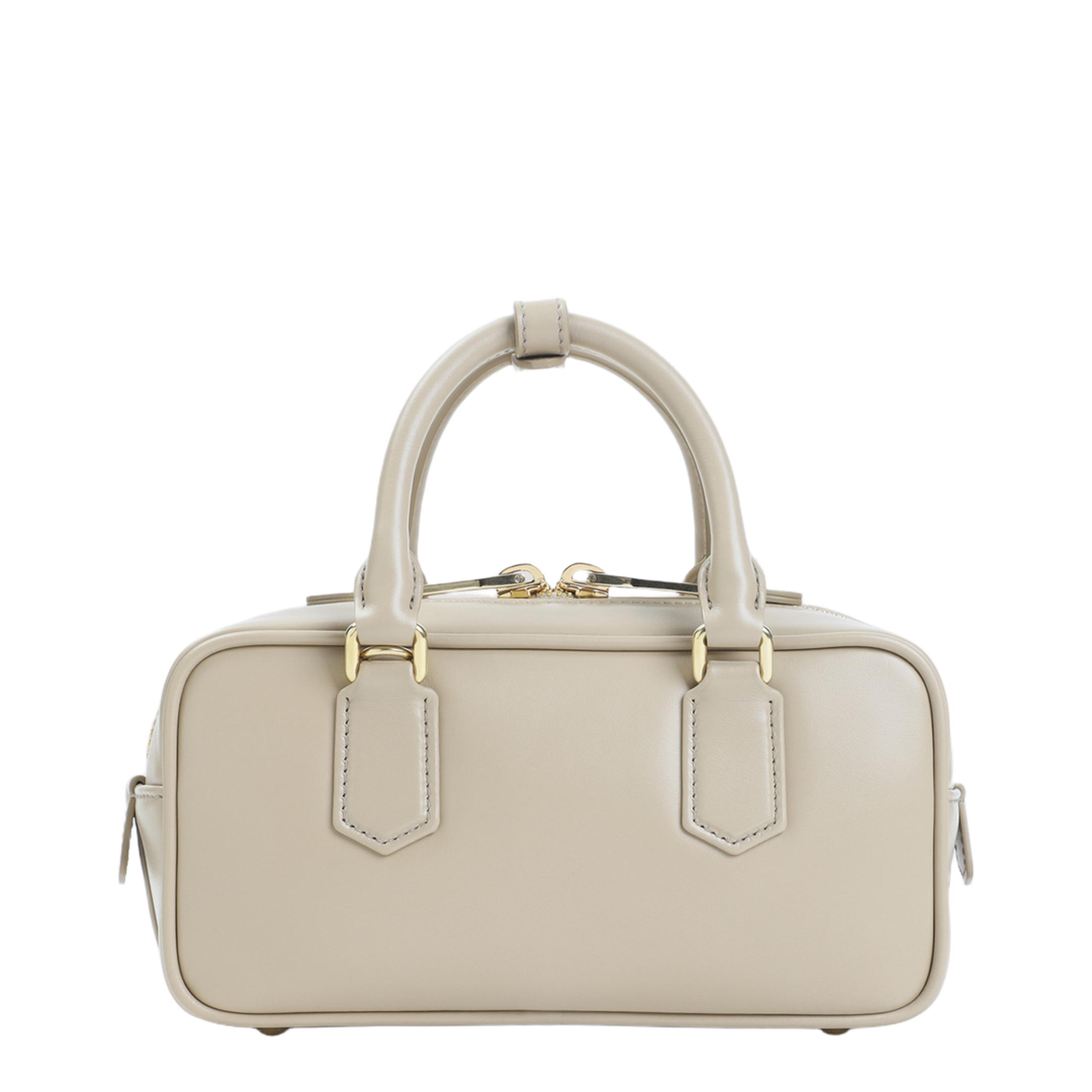 Arcadie Leather Top-Handle Bag - Sand Beige - Image 4
