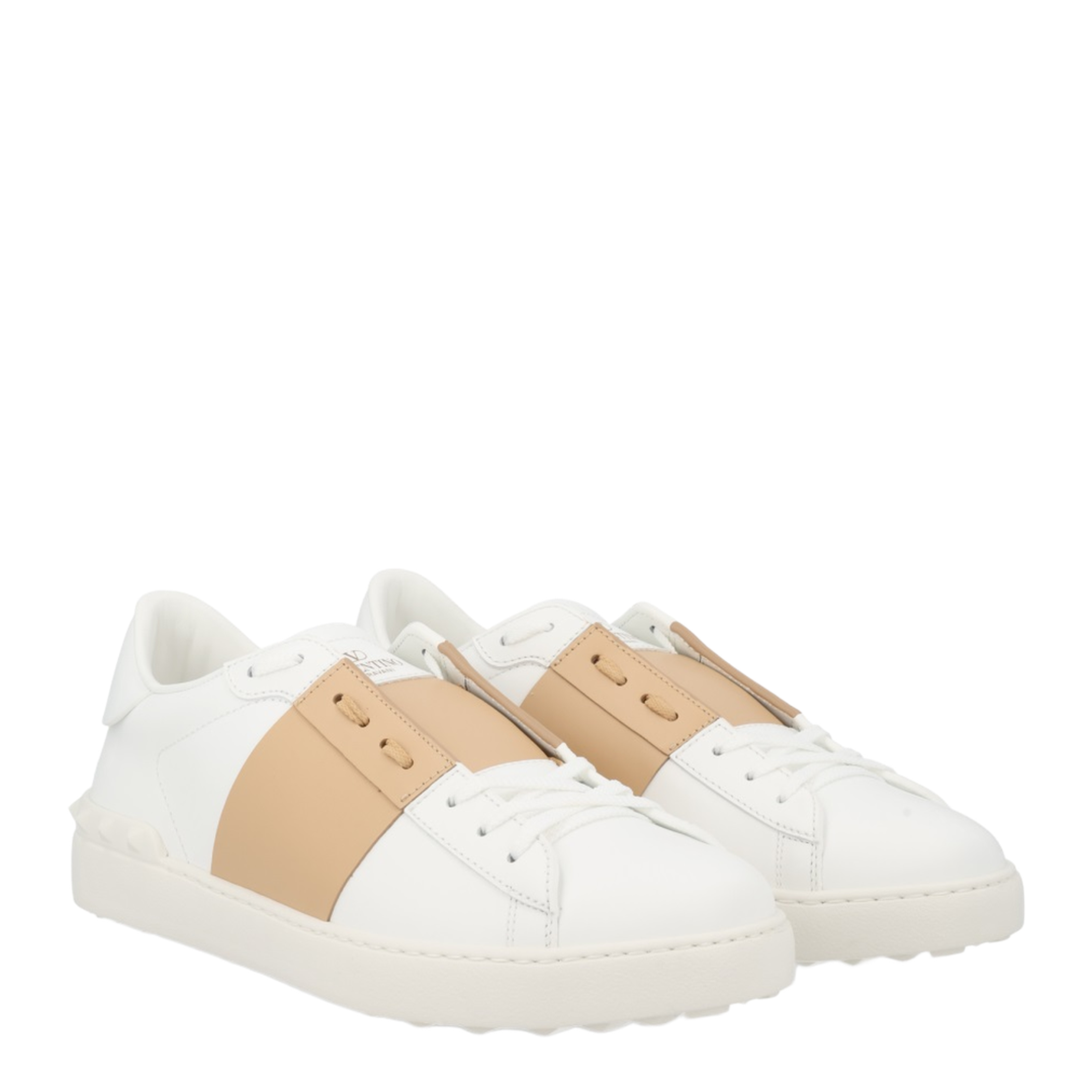 Open Sneaker in Smooth Leather - White - Image 2
