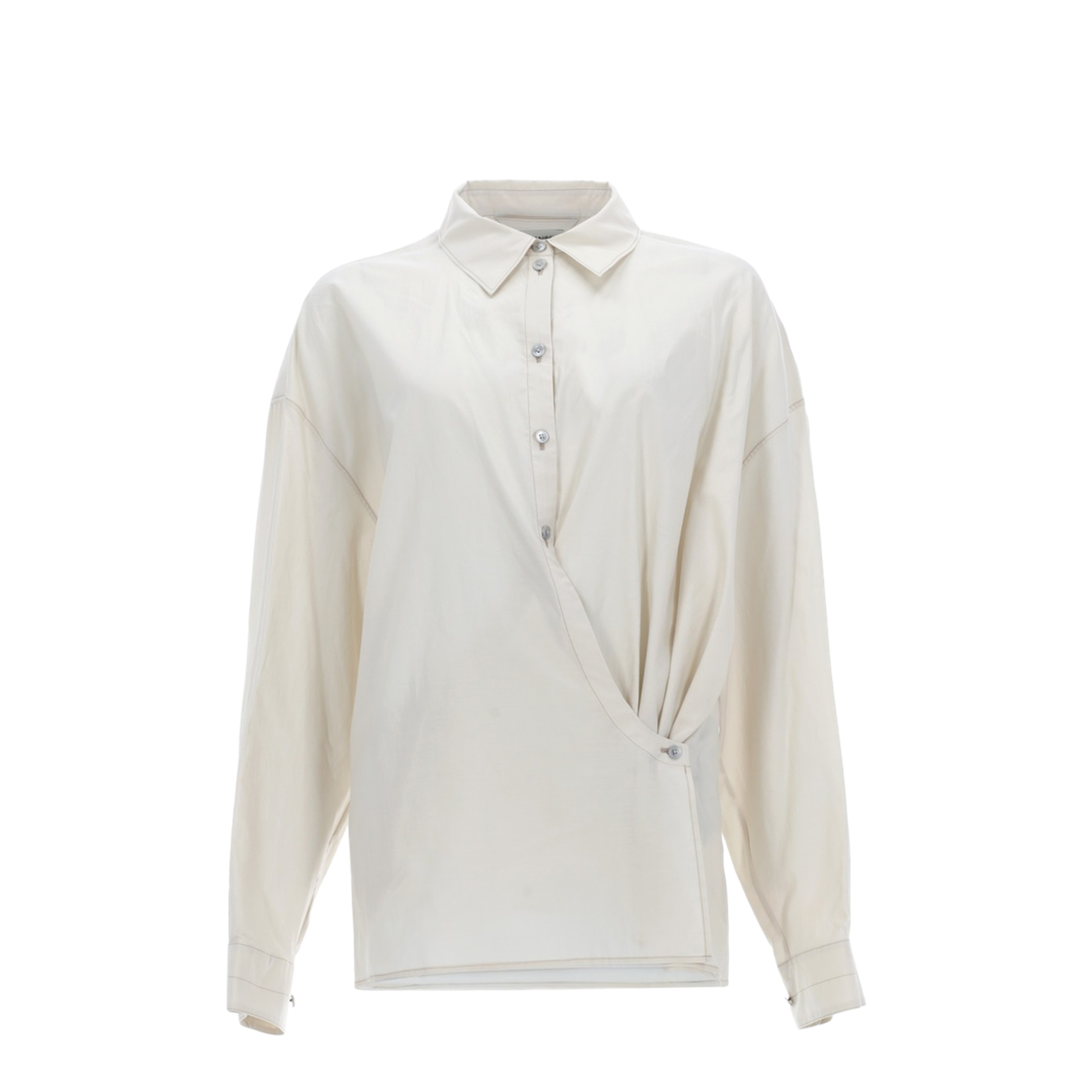 Straight Collar Twisted Shirt - Image 1