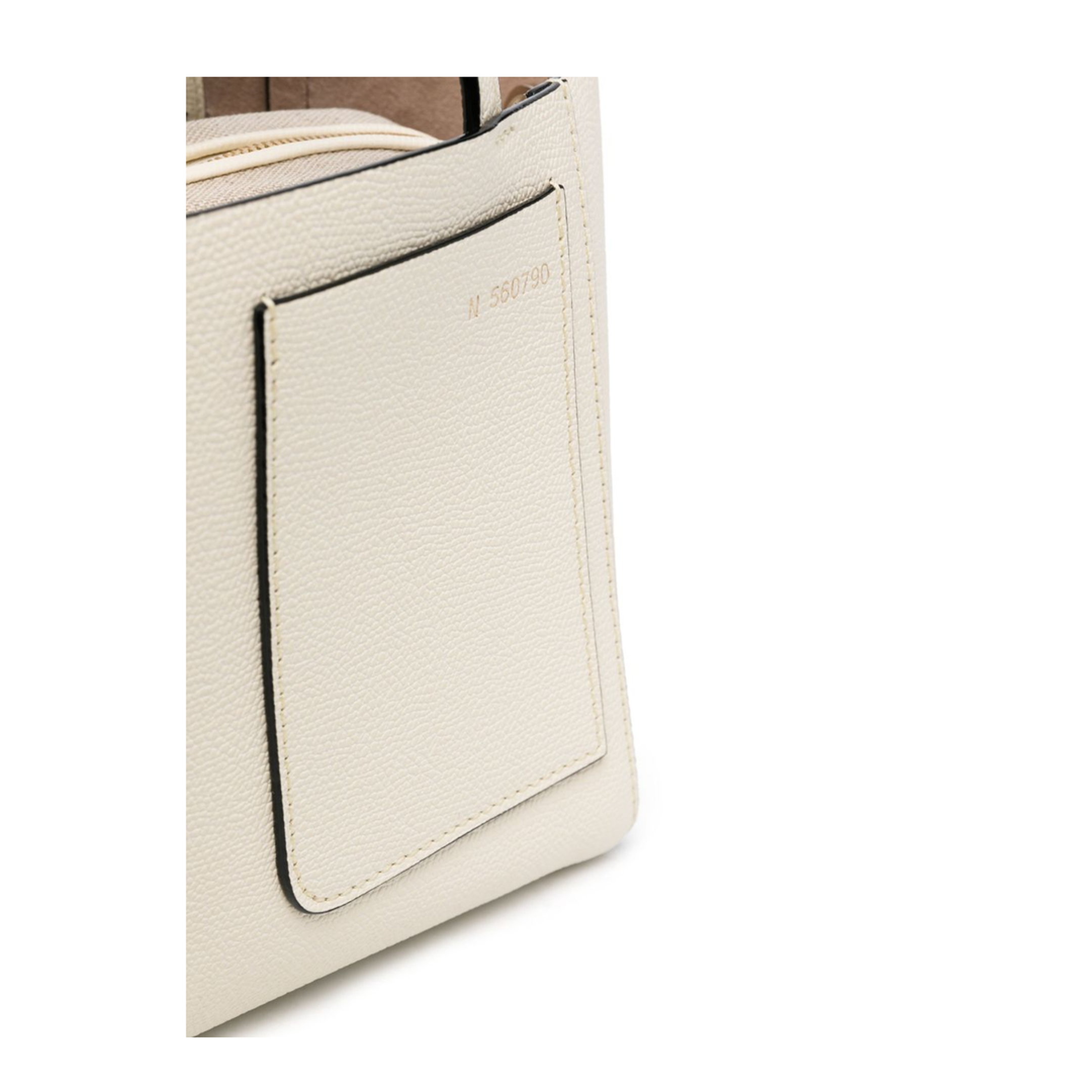 Soft Bucket Micro Calfskin Bucket Bag - Pergamena White - Image 3
