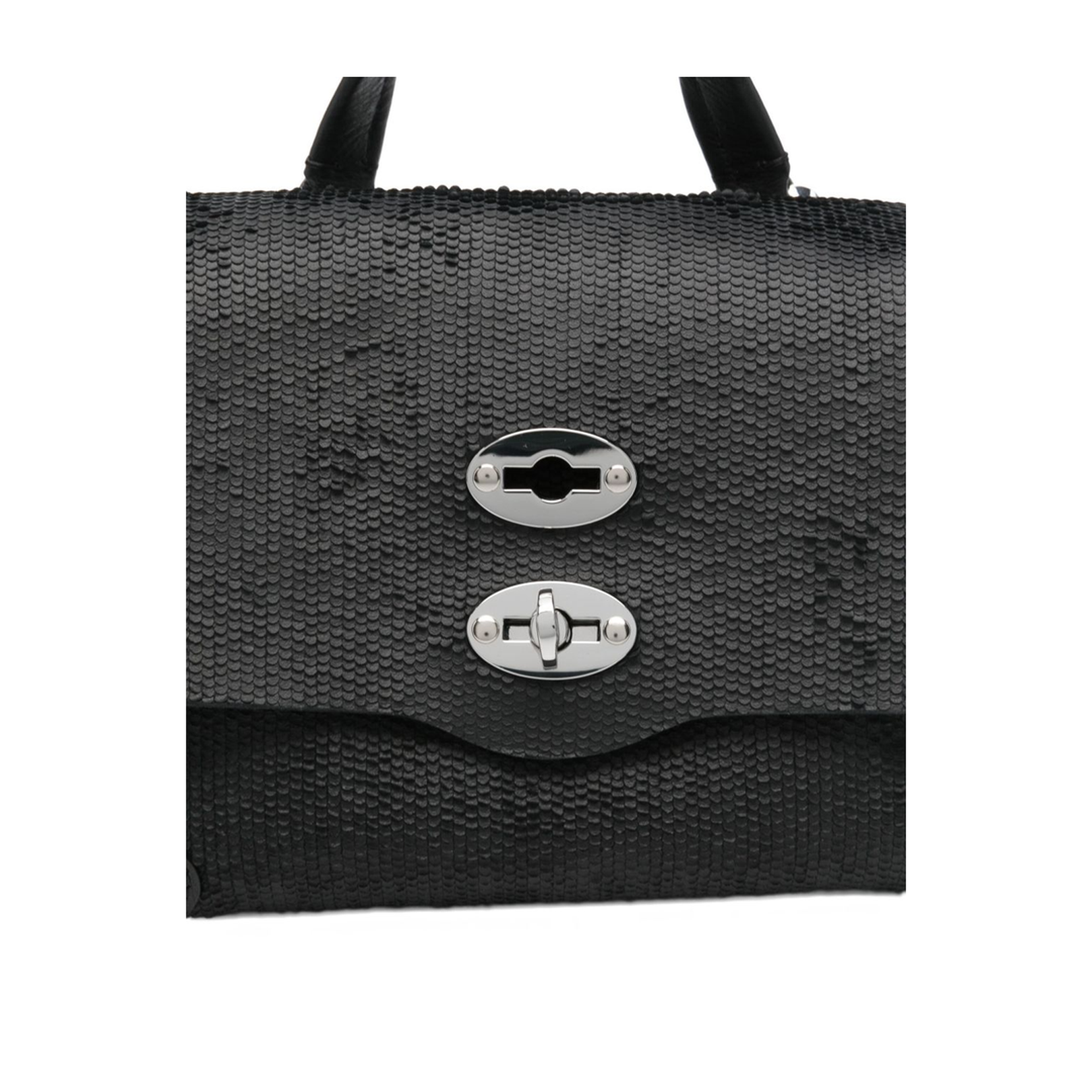 Postina CBI Baby Studded Leather Top-Handle Bag - Black - Image 3