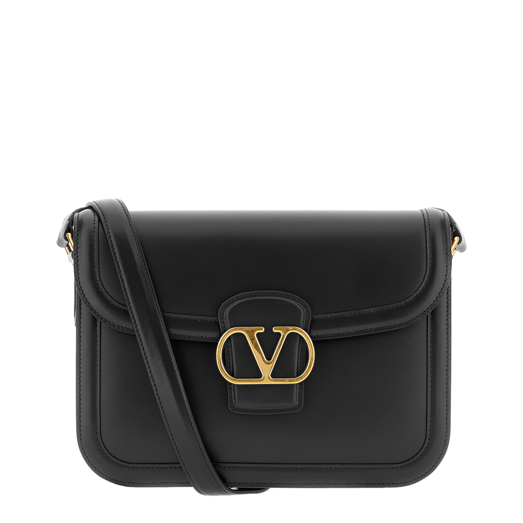 9TO5 Smooth Calfskin Shoulder Bag - Black - Image 1