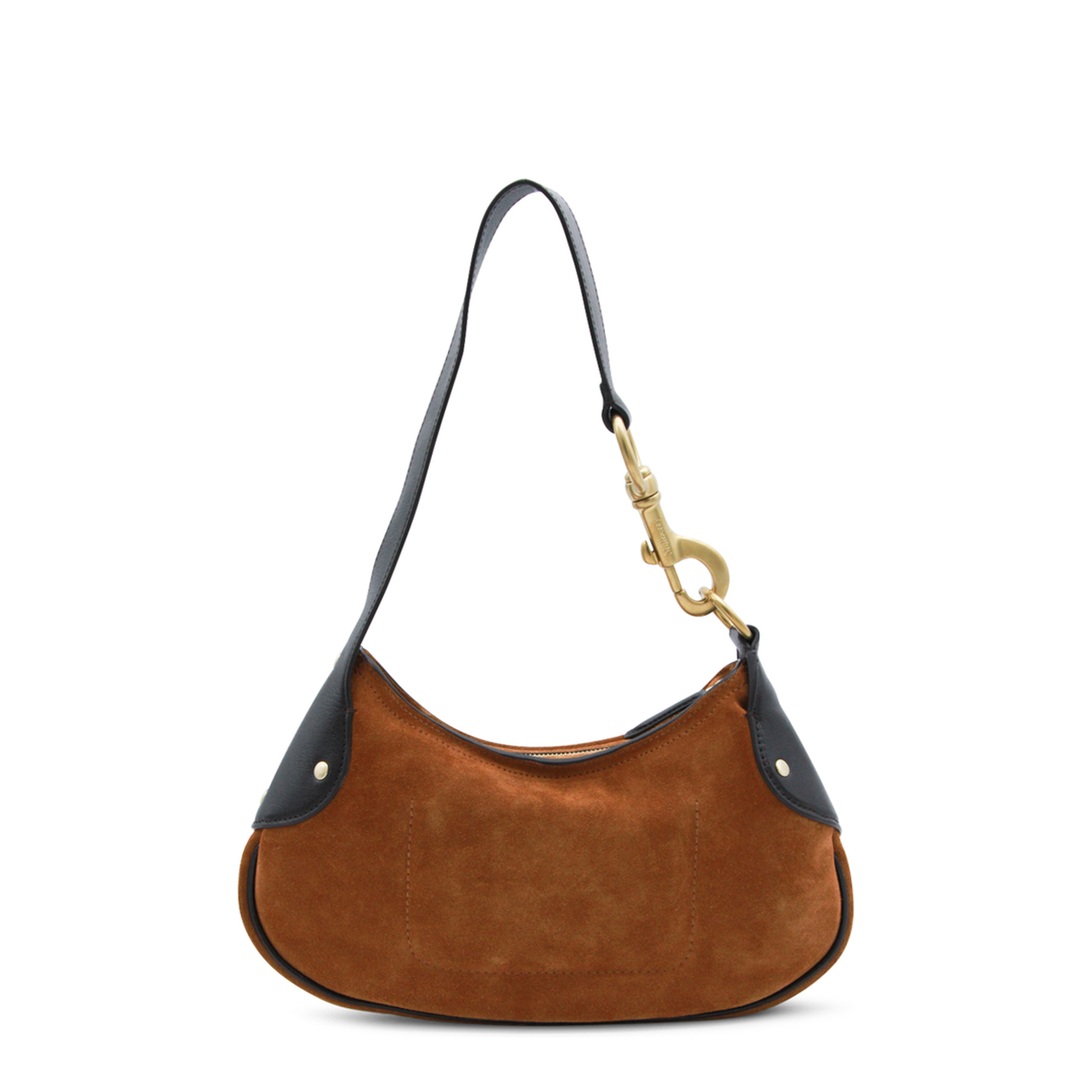 Hackney Small Suede Shoulder Bag - Vintage Oak - Image 5
