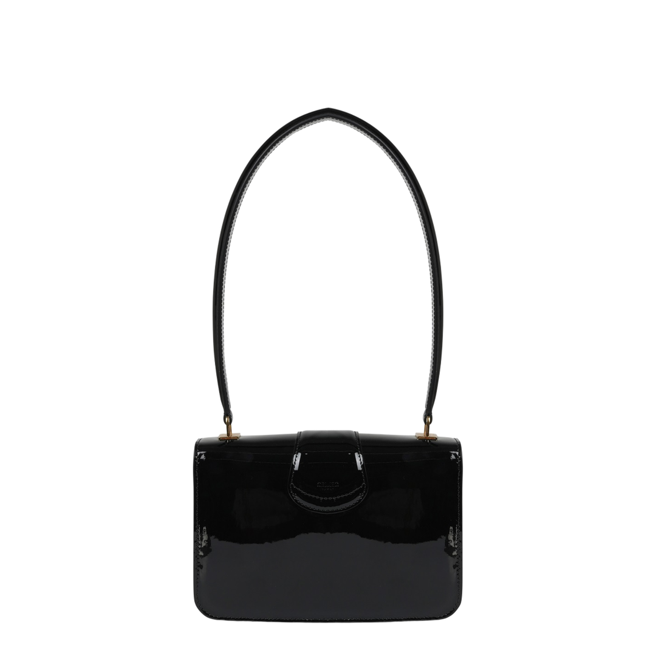 Patent Calfskin Handbag - Black - Image 3