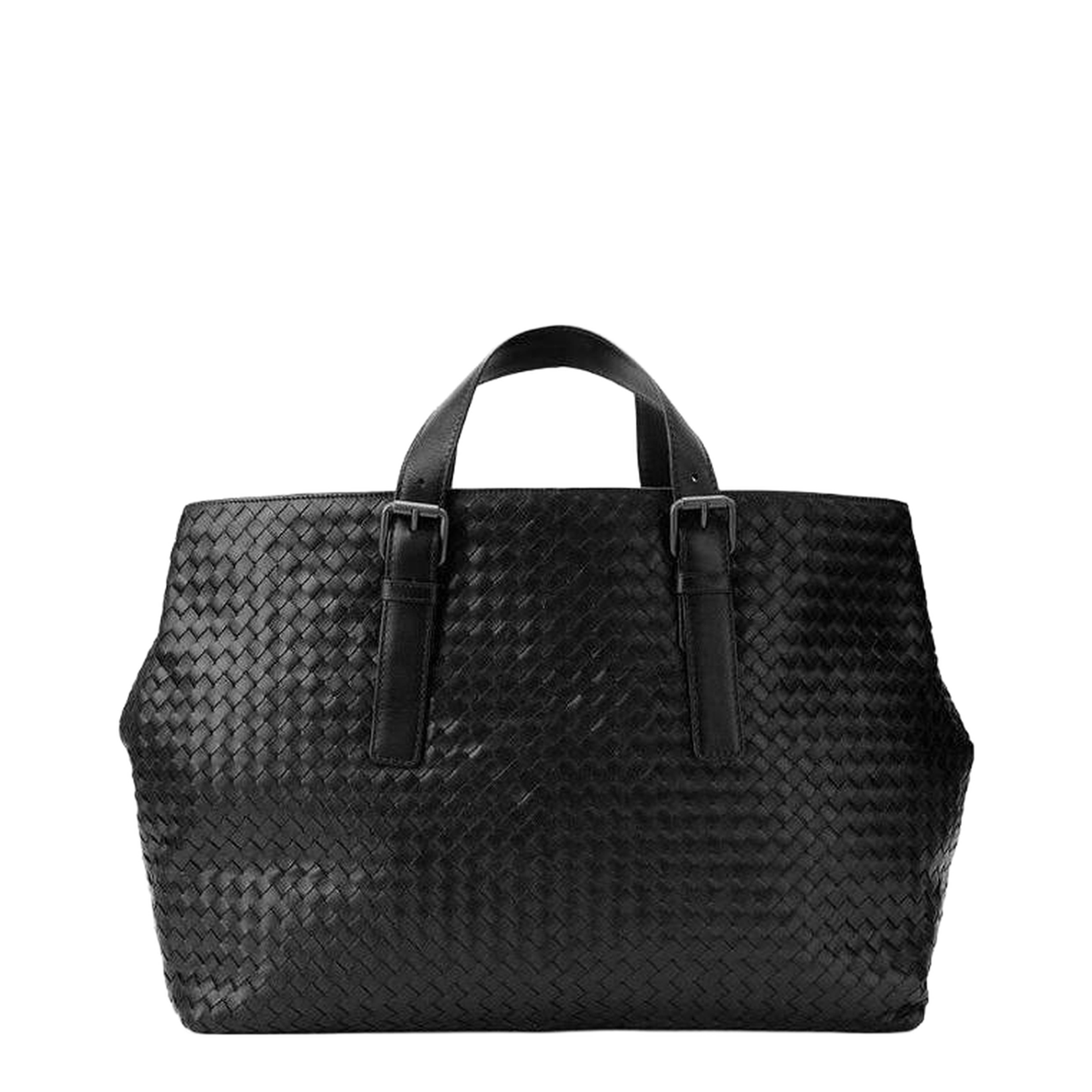 Woven Design Zipper Handbag - Image 1