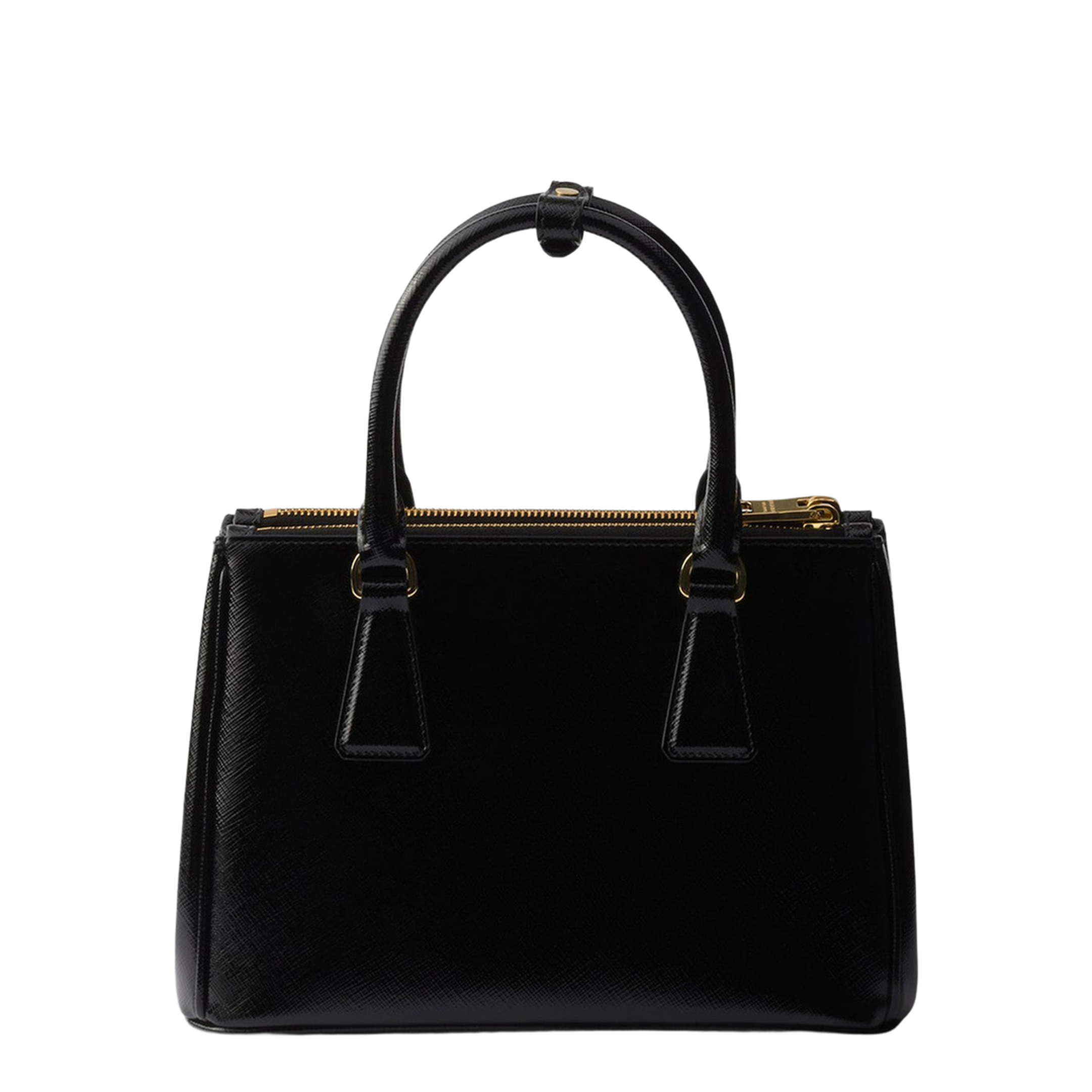 Galleria Small Patent Saffiano Leather Handbag - Black - Image 2