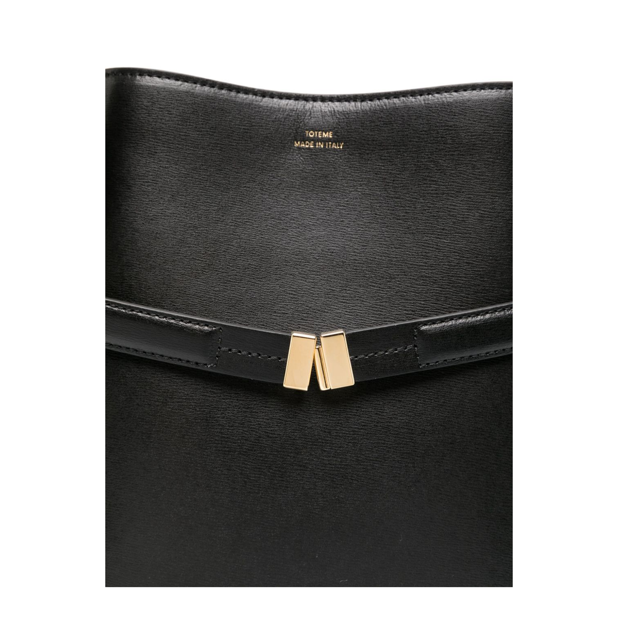 PRE UNI Calf Leather Bucket Bag - Black - Image 4