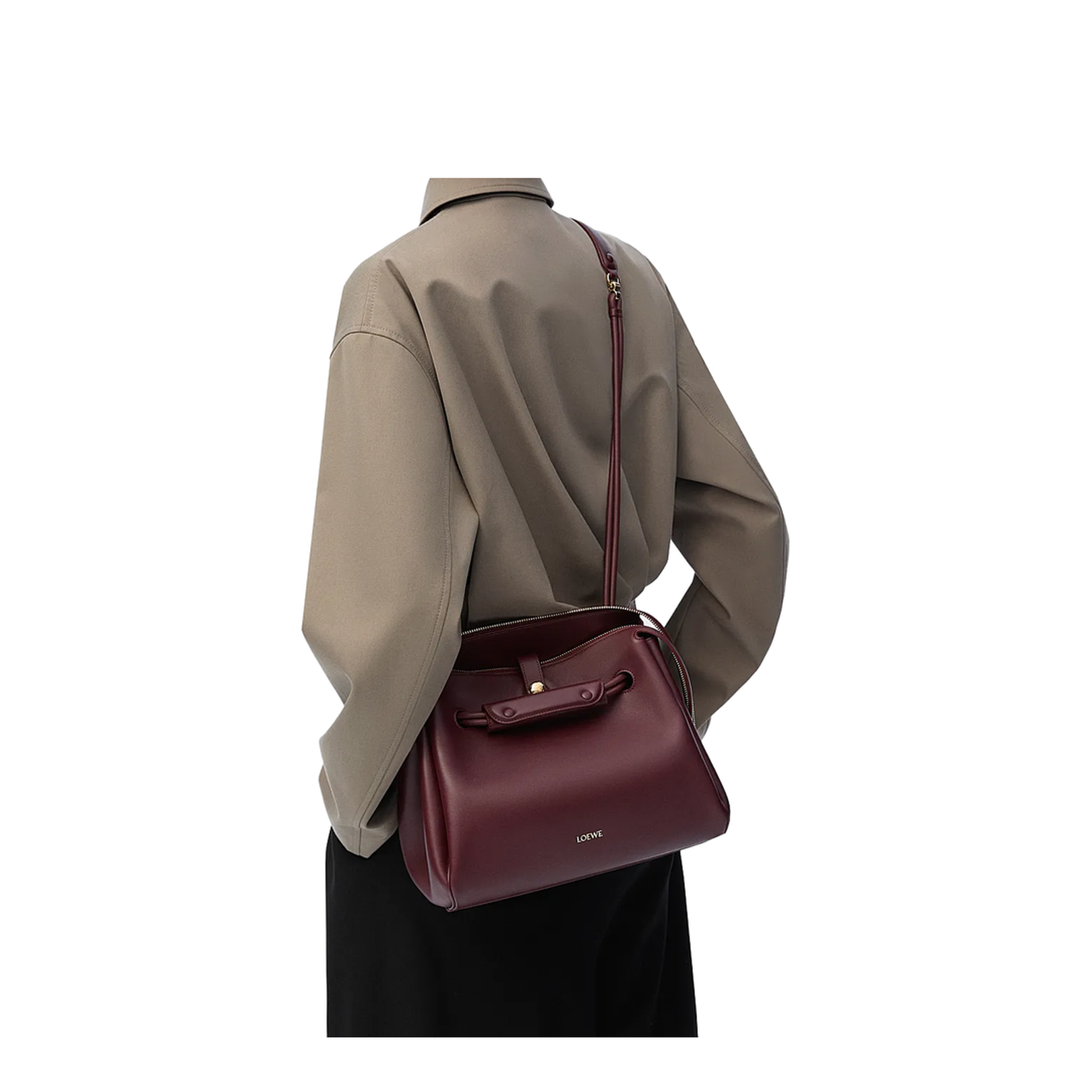 Puzzle Fold Pouch in Shiny Nappa Calfskin - Image 4