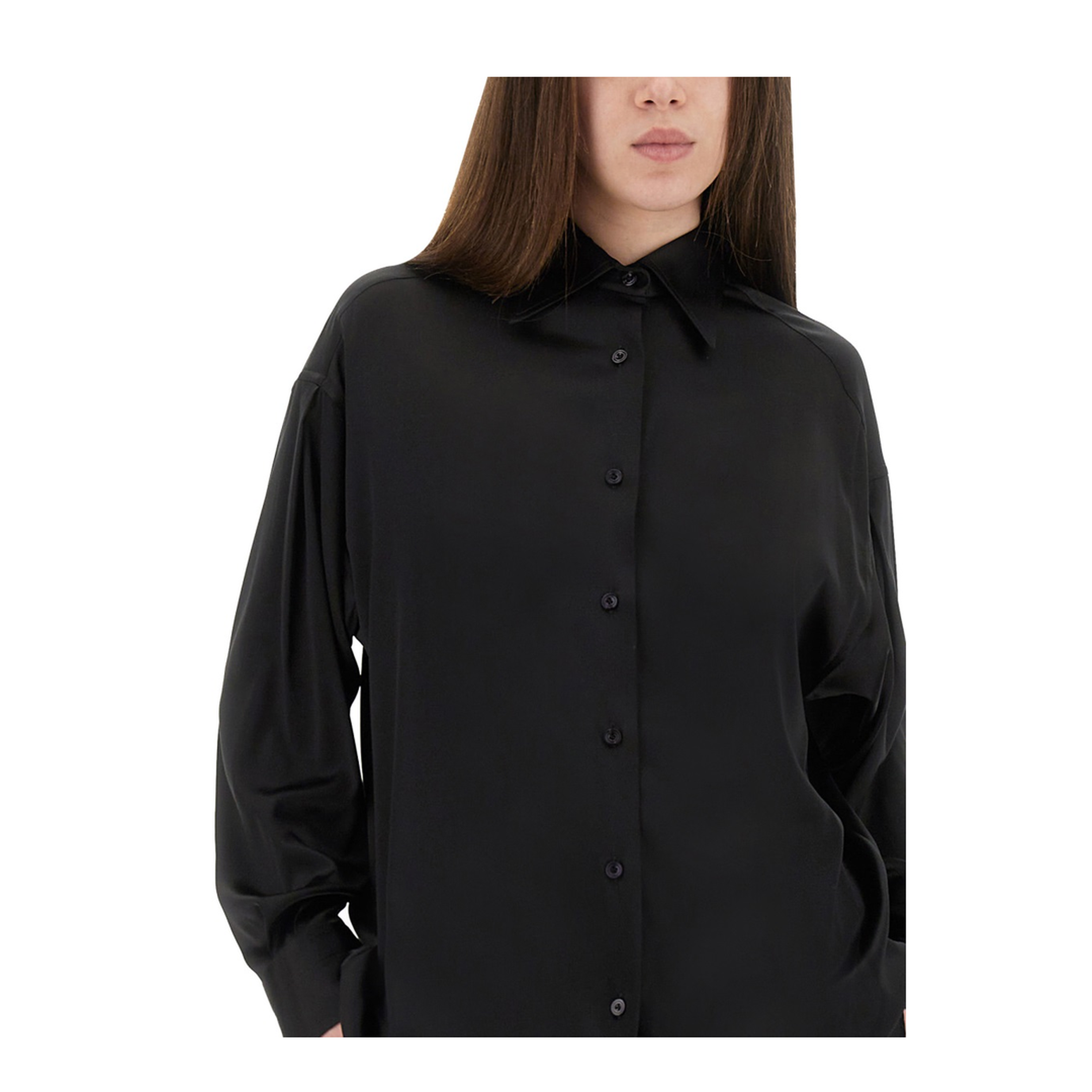 Stretch Silk Satin Shirt - Image 4