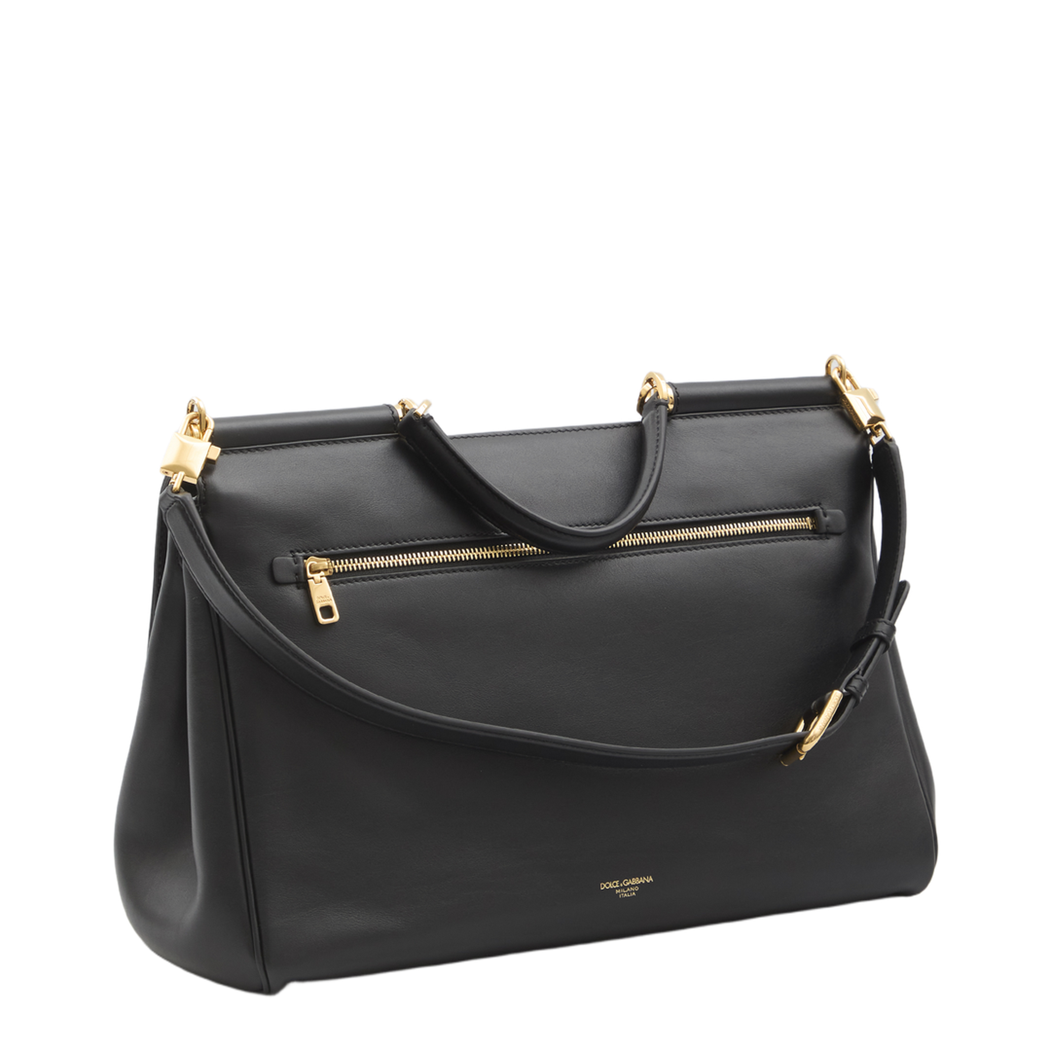 My Sicily Maxi Calfskin Handbag - Black - Image 2