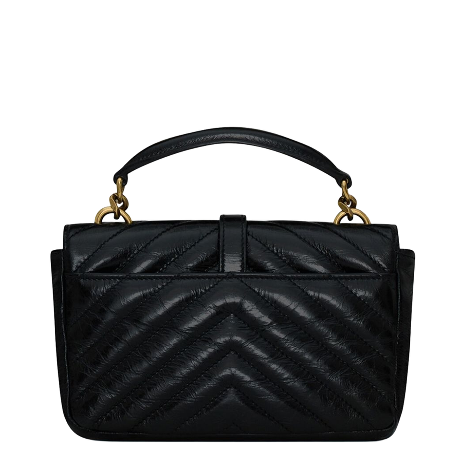 College Mini Leather Shoulder Bags - Black - Image 3