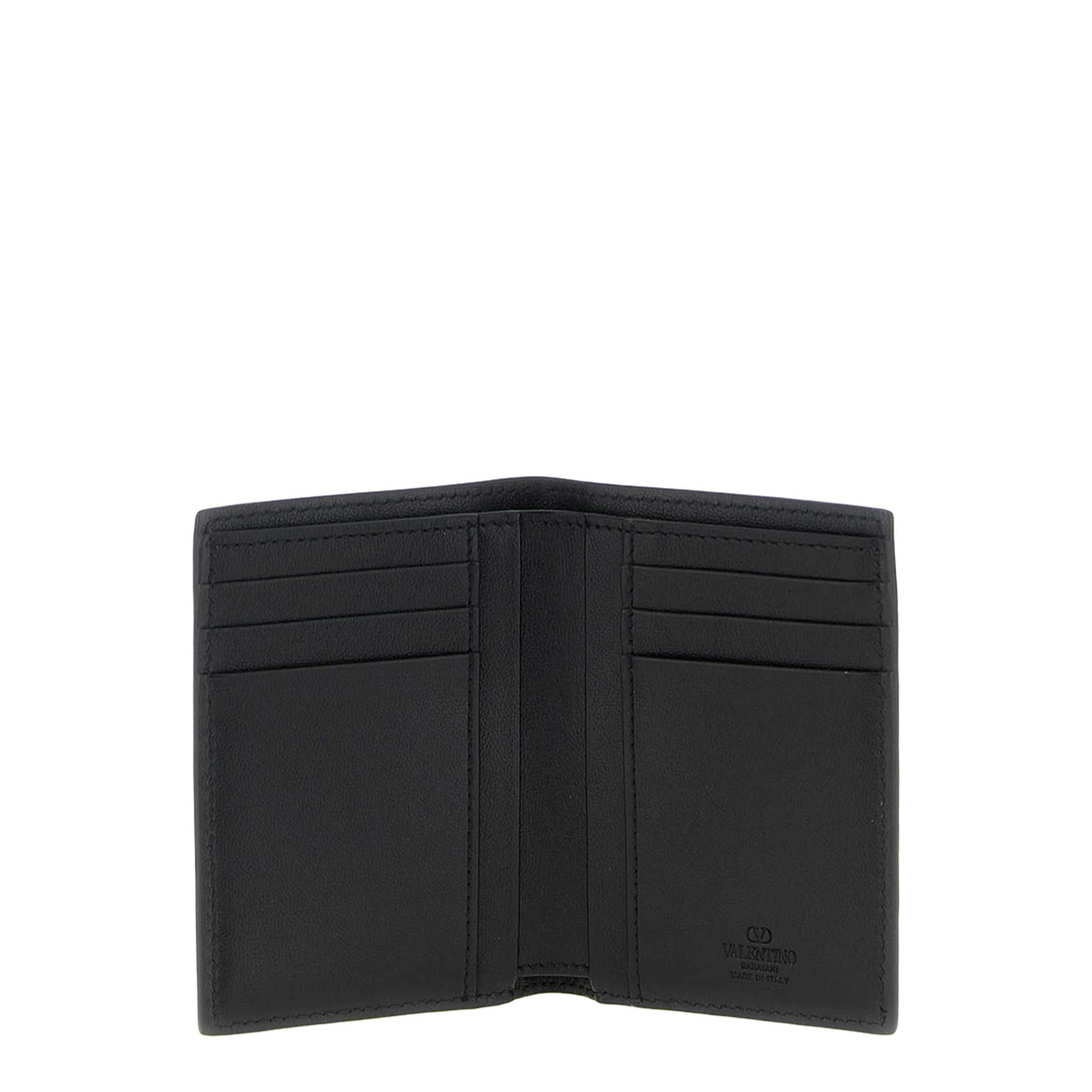 VLogo Signature Ostrich Cardholder - Black - Image 2