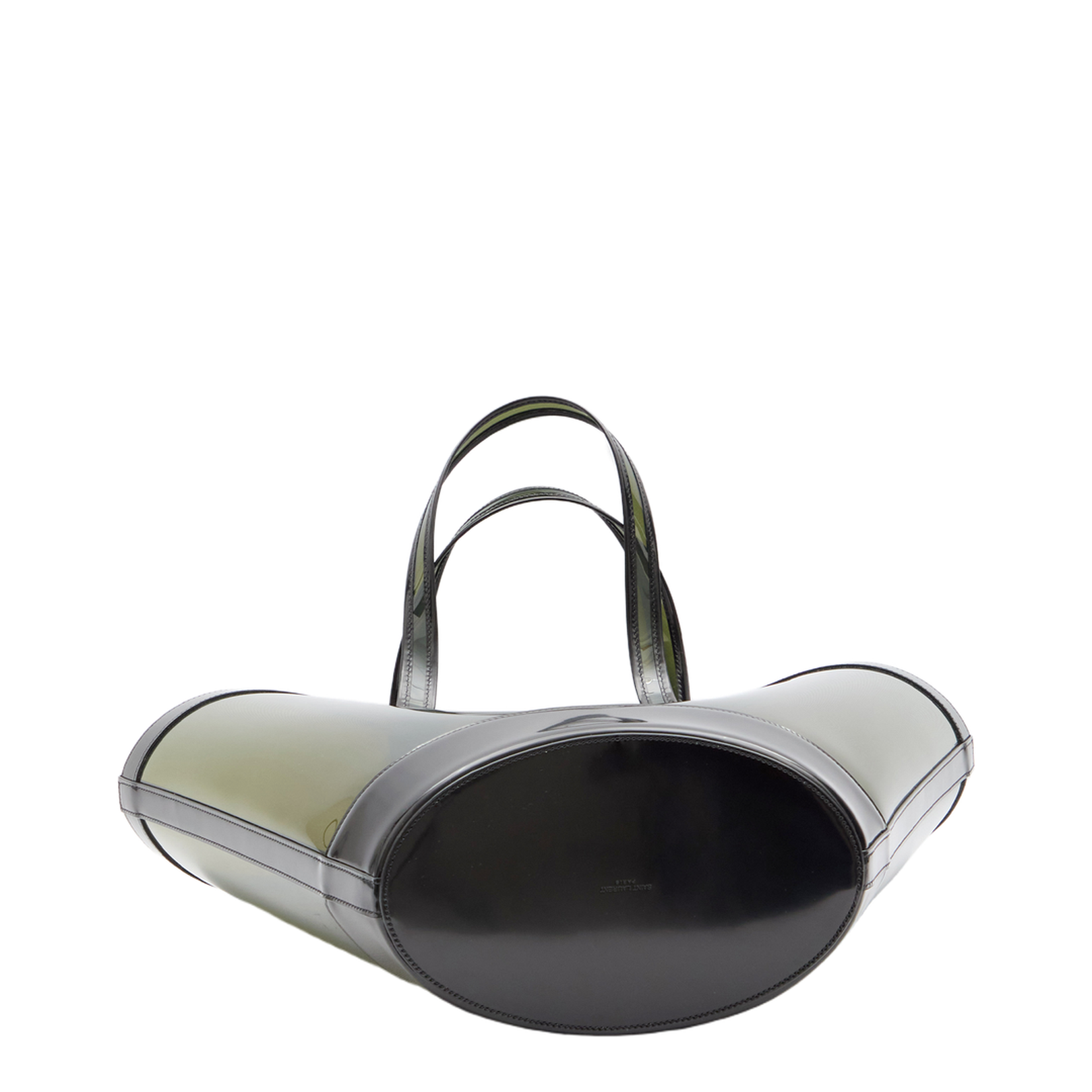 Panier Medium Vinyl and shiny leather Tote Bags - Green - Image 3