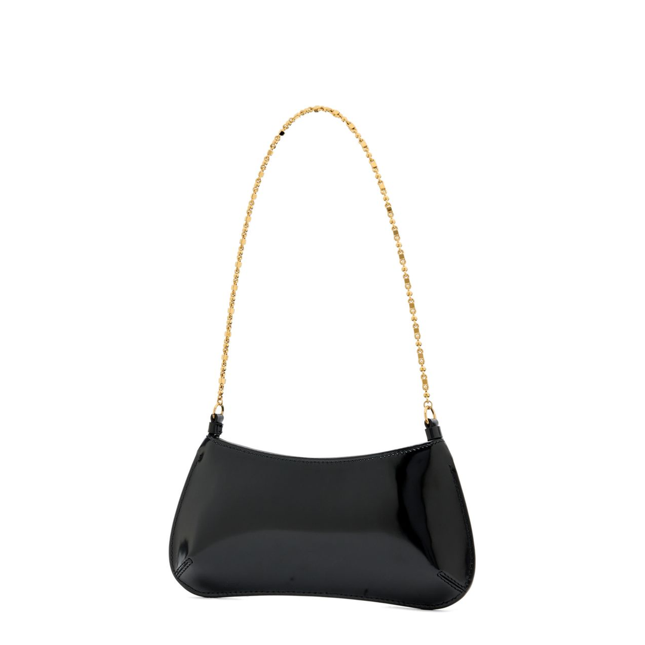 Le Petit Bisou Chaîne Calf Leather Shoulder Bag - Black - Image 3