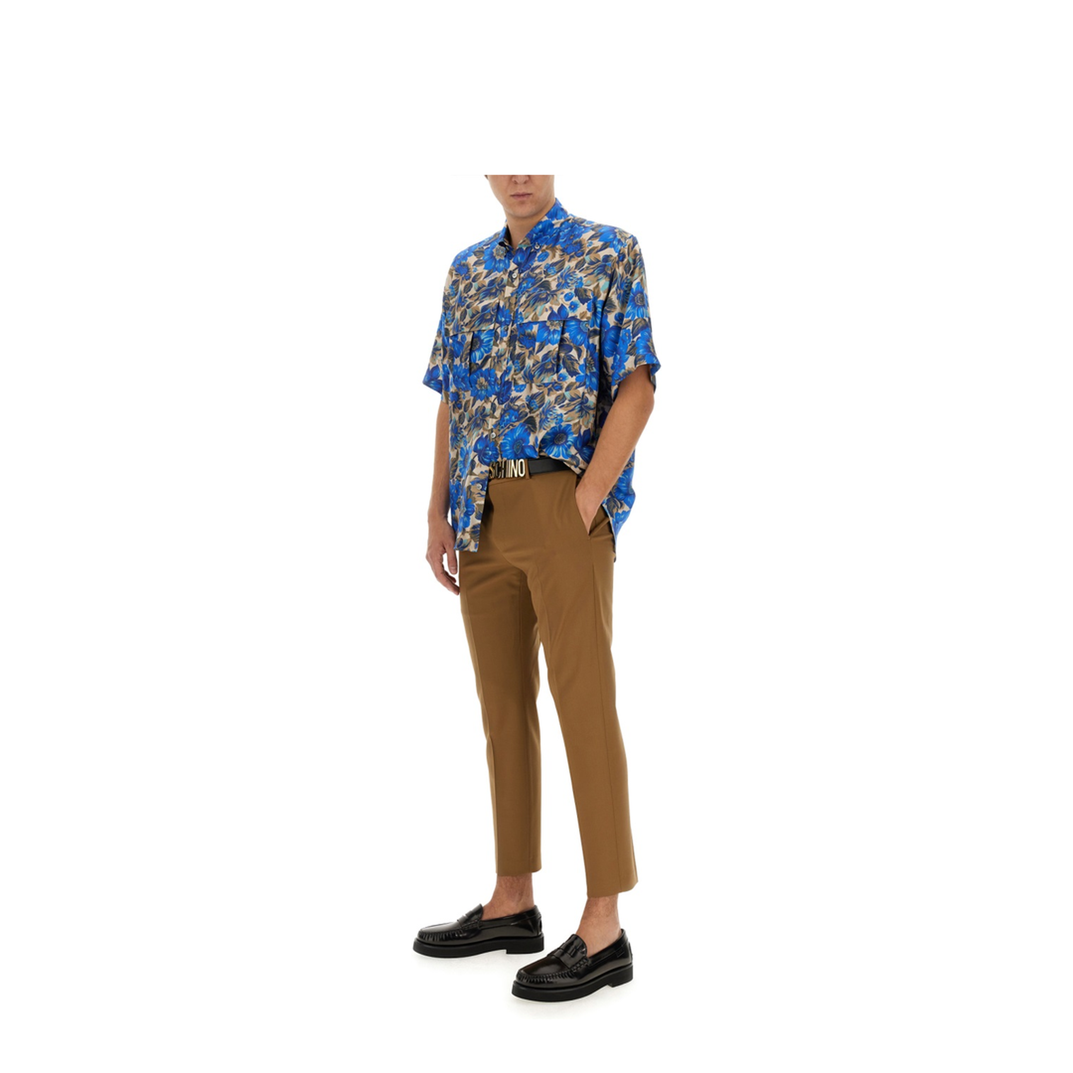 Blue Flowers Allover Print Shirt - Image 2