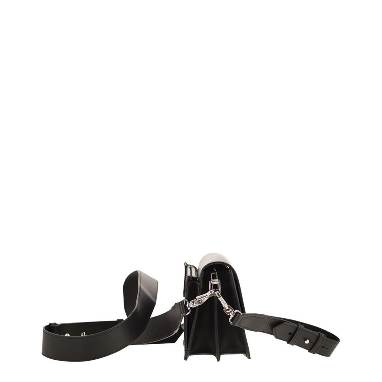 Biancaroughs Small Leather Crossbody Bag Black - Image 3