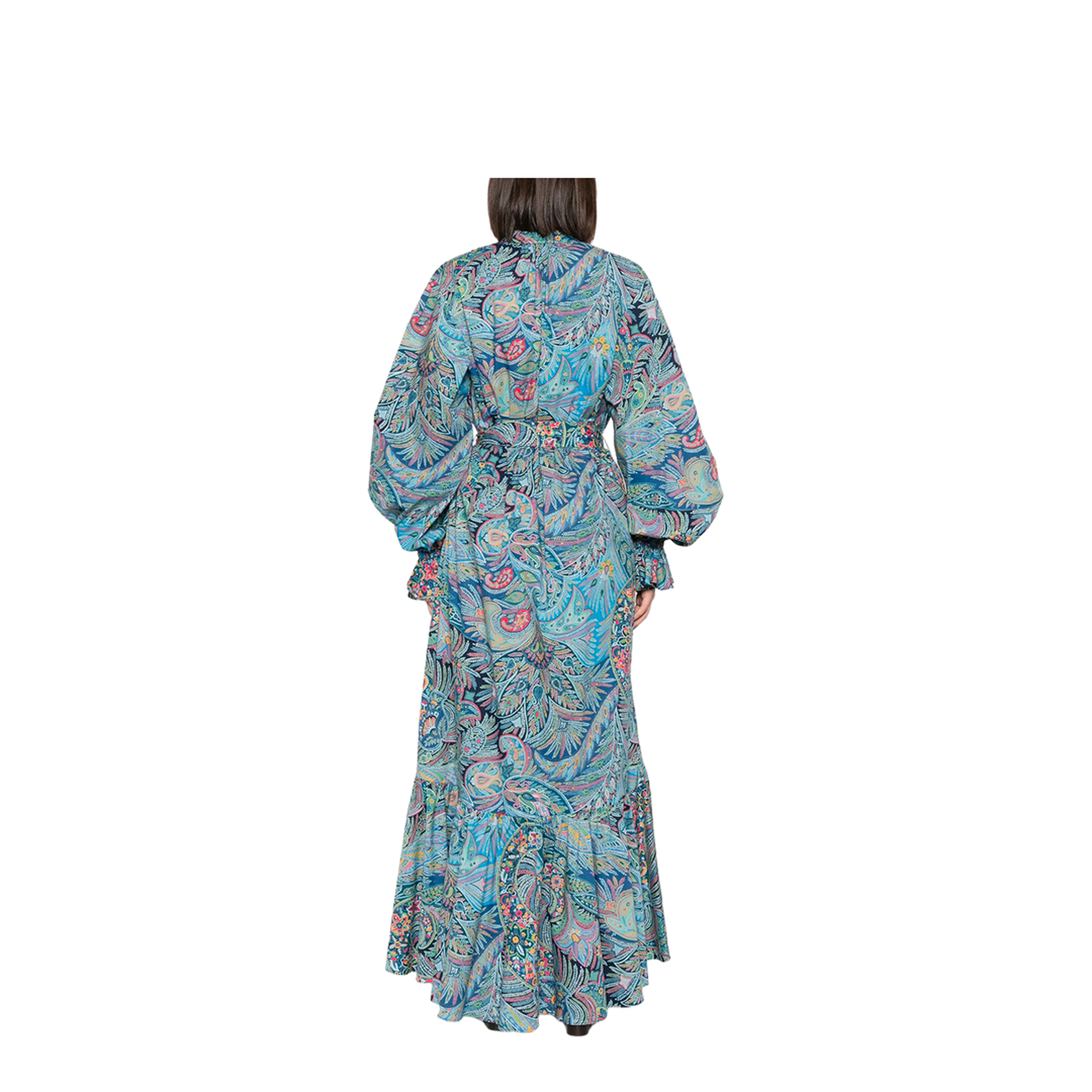 Paisley Print Cotton-Blend Shirt Dress - Image 4