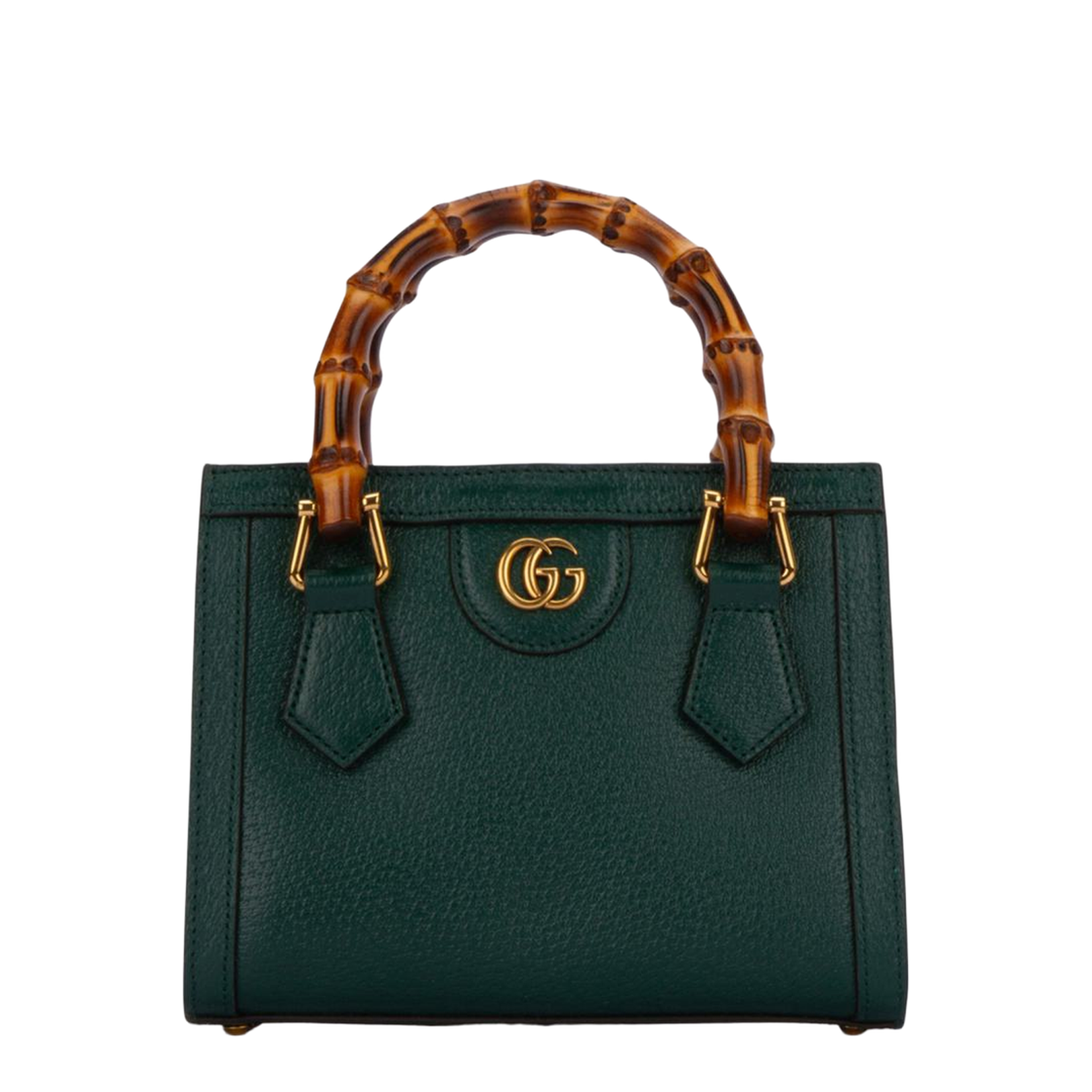 Diana Small Leather Tote Bag - Green - Image 3