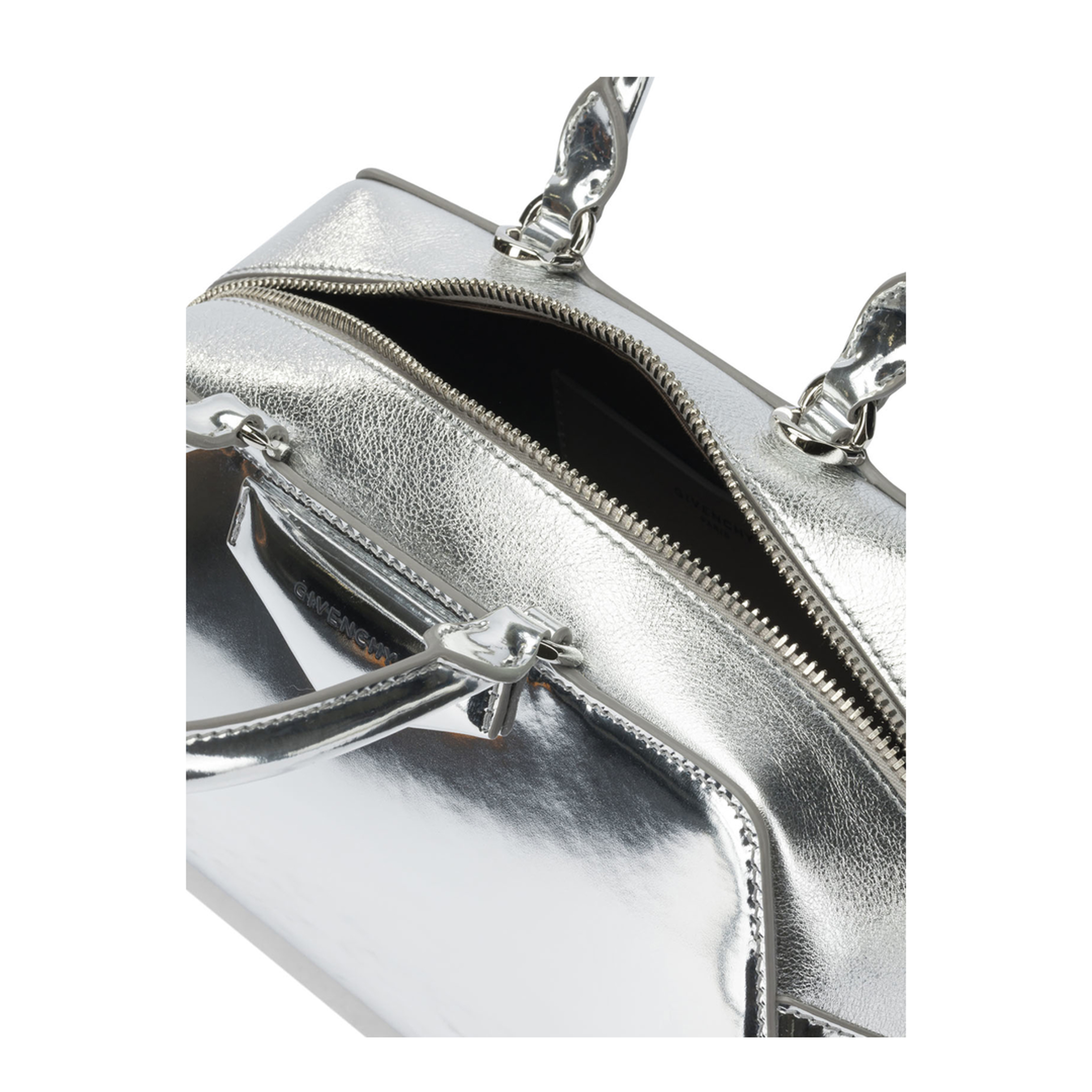 Antigona Small Calfskin Crossbody - Light Silvery - Image 5