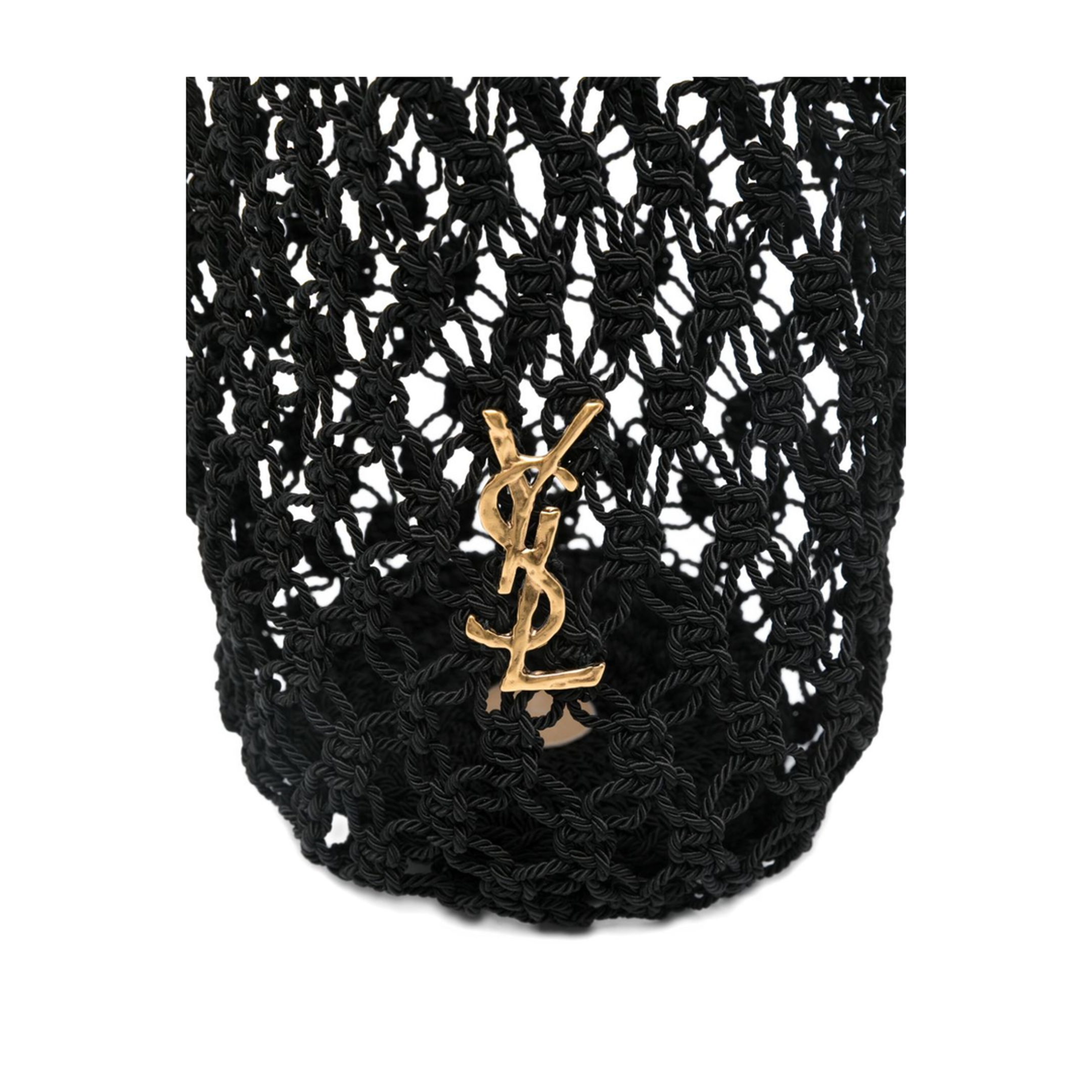 Cassandre Large Crochet Tote Bag - Black - Image 4