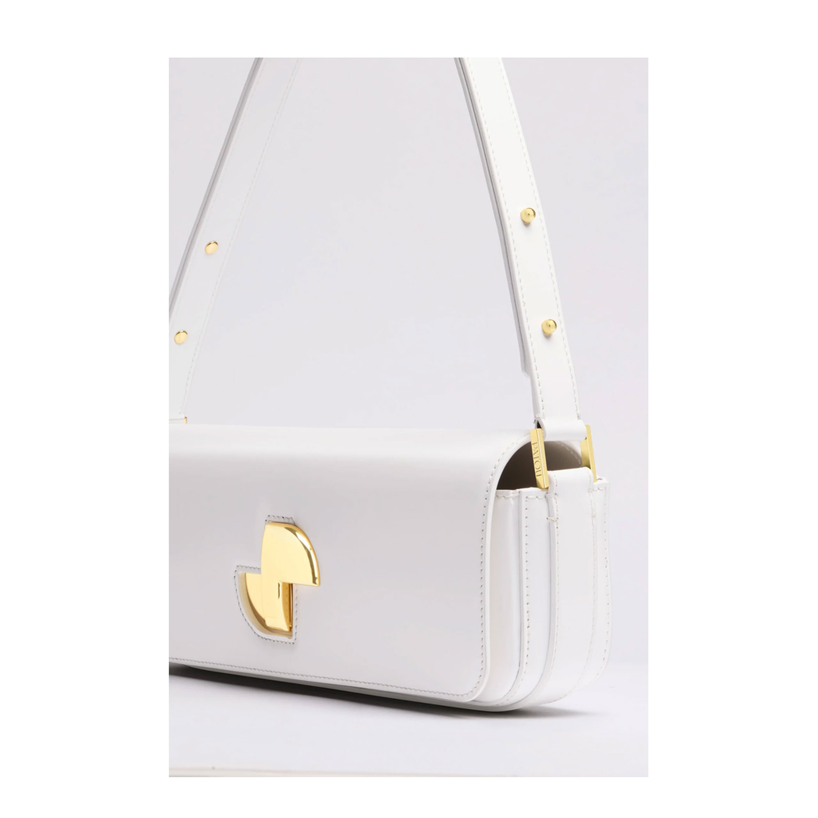 Le Lock Baguette Bag in Calf Leather - White - Image 2