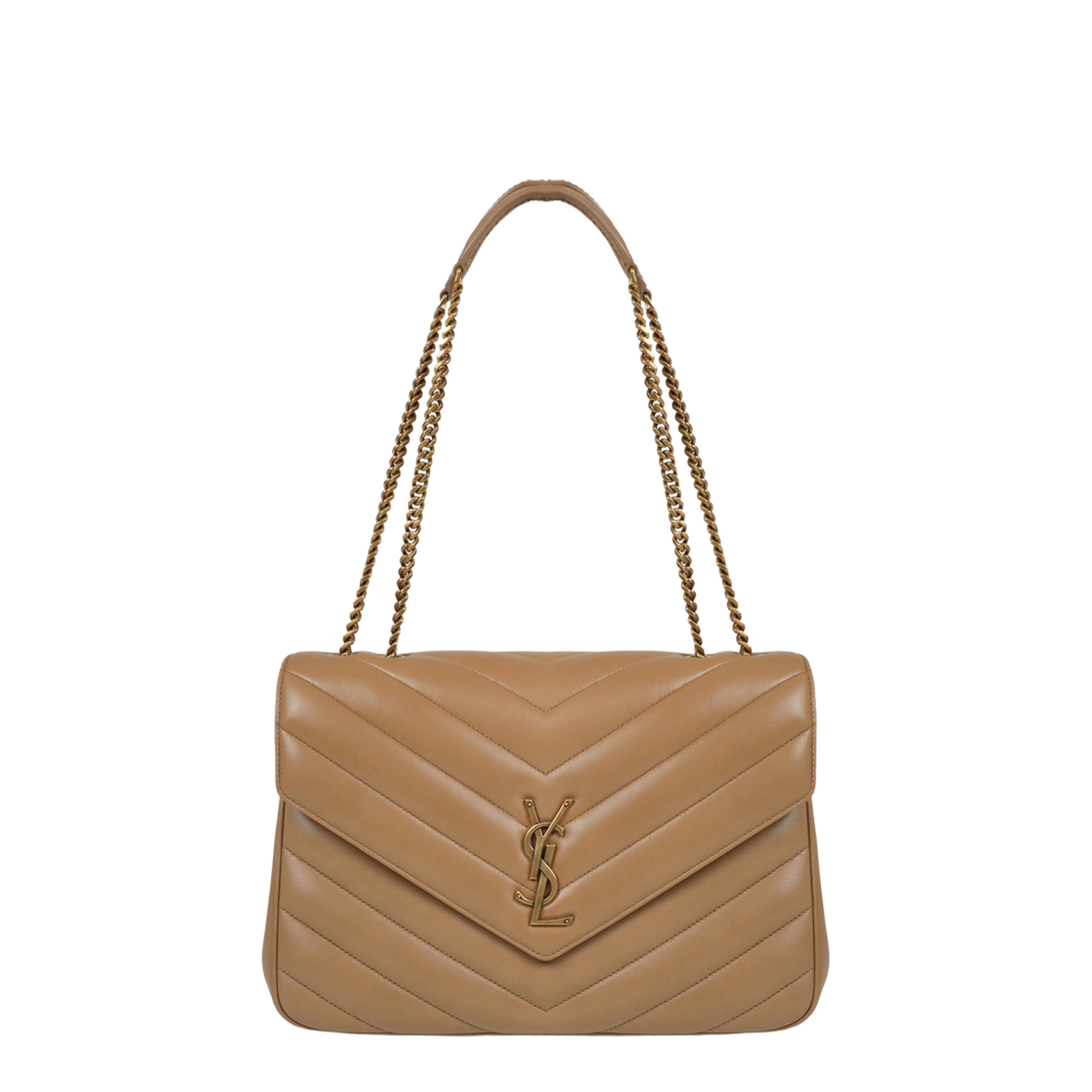 Loulou Large Matelassé Lambskin Tote - Natural Tan - Image 1