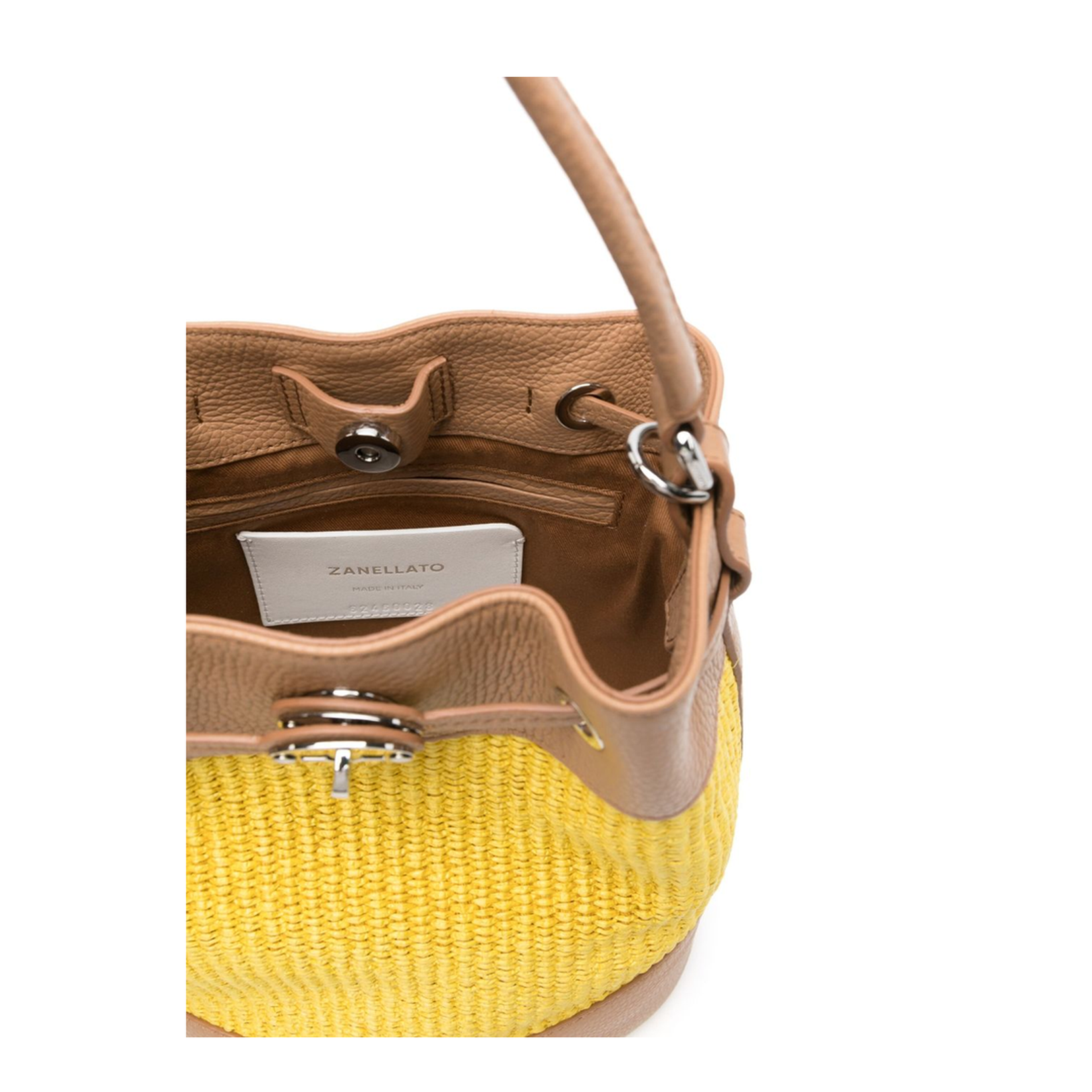 Mondà Vimini Small Straw Bucket Bag - Canary Yellow - Image 3