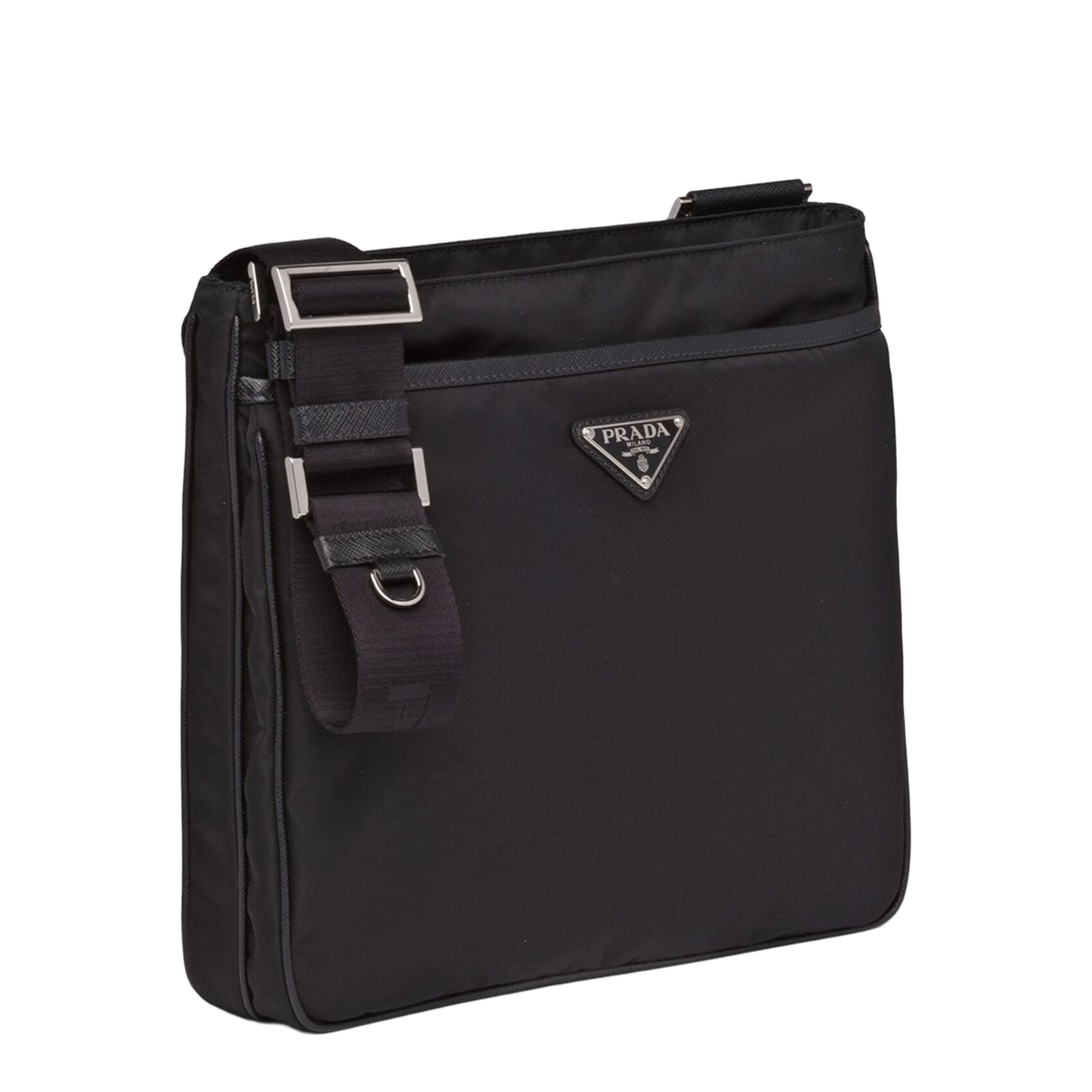 Re-Nylon Saffiano Shoulder Bag - Black - Image 2