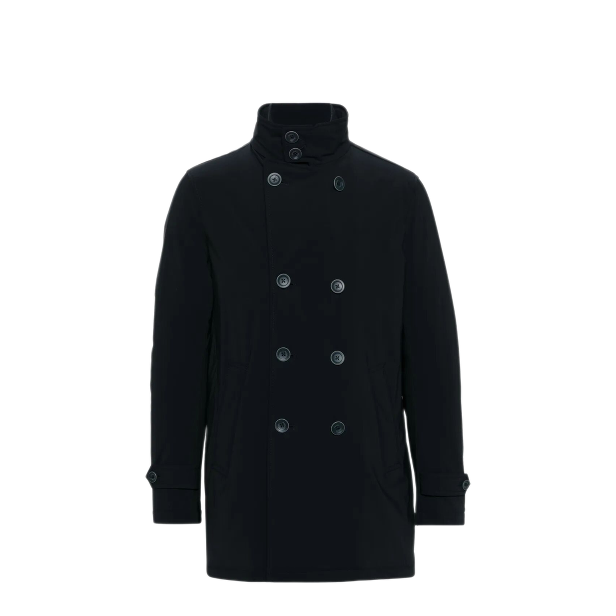 Double-Breasted Nylon Down Jacket - Image 1