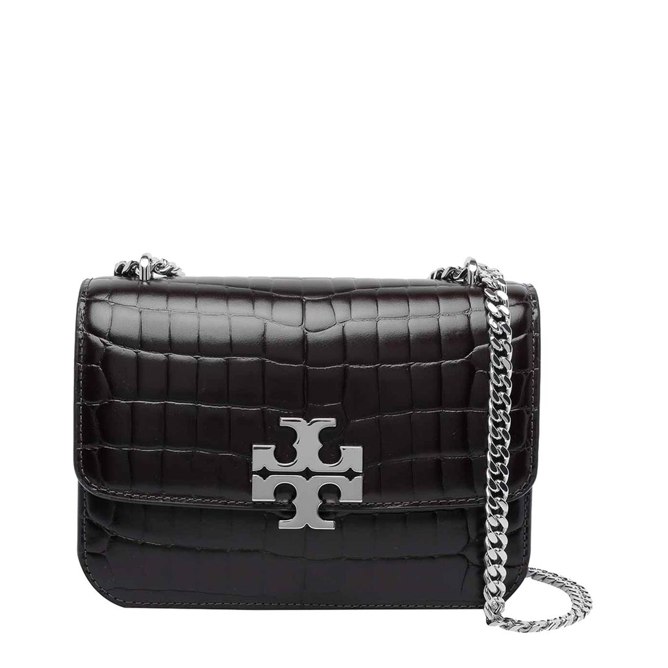 Eleanor Small Croc-Embossed Convertible Shoulder Bag - Albarossa - Image 1