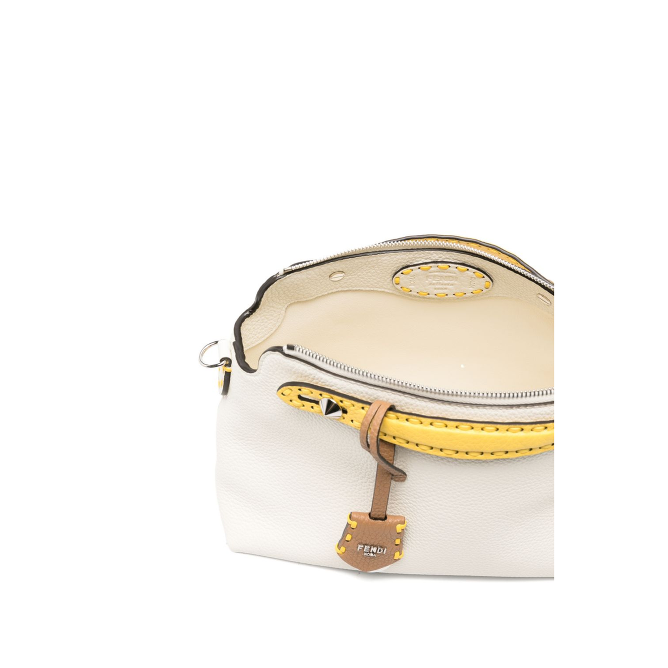 By The Way Medium Calfskin Top-Handle Bag - Ice White (Avorio) - Image 5