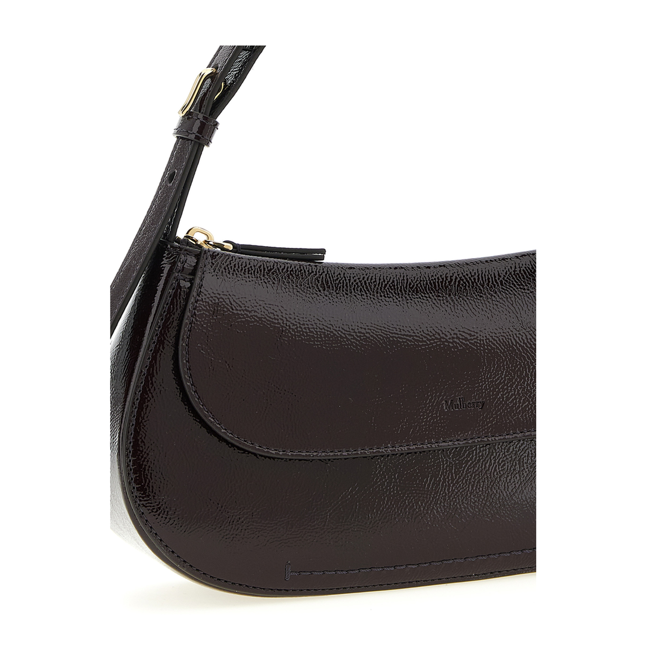 Clovelly Leather Shoulder Bag - Purple - Image 3