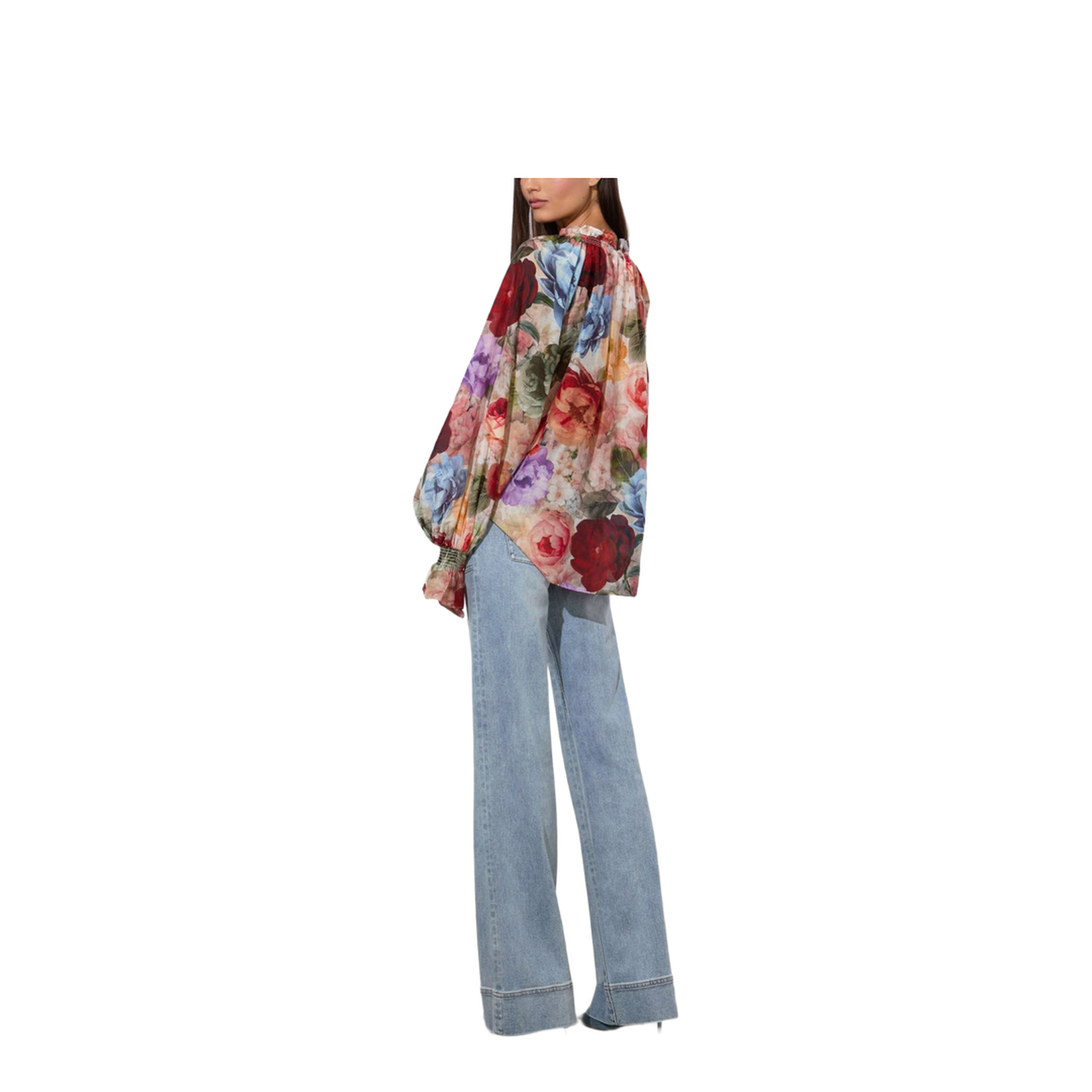 Norah Peasant Blouse In Storm Floral - Image 5