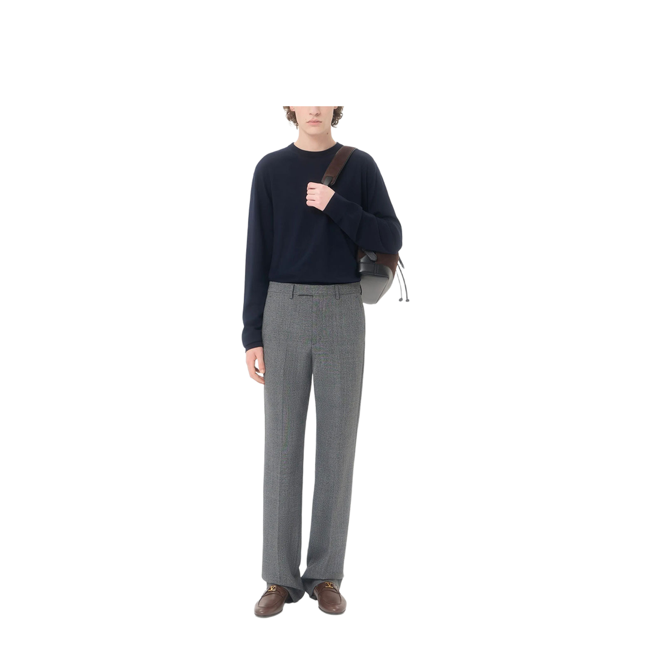 Wool Jumper with Vlogo Embroidery - Image 8