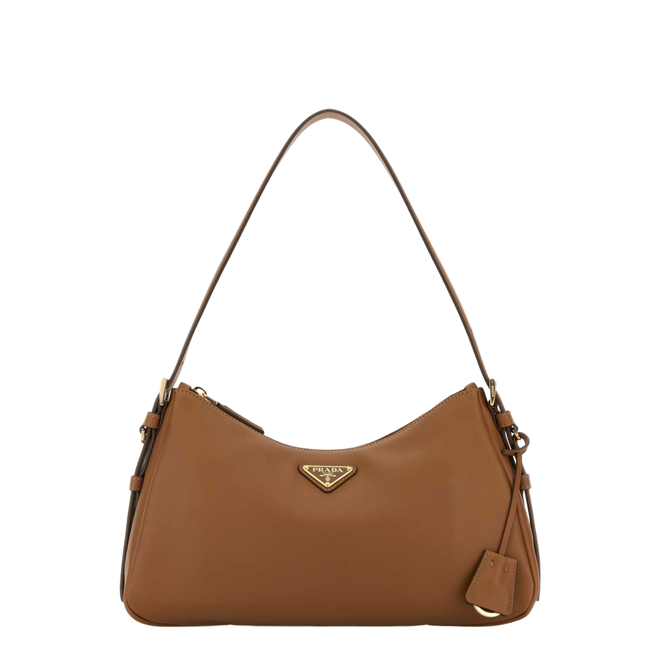 Aimée Medium Leather Shoulder Bags - Caramel - Image 1