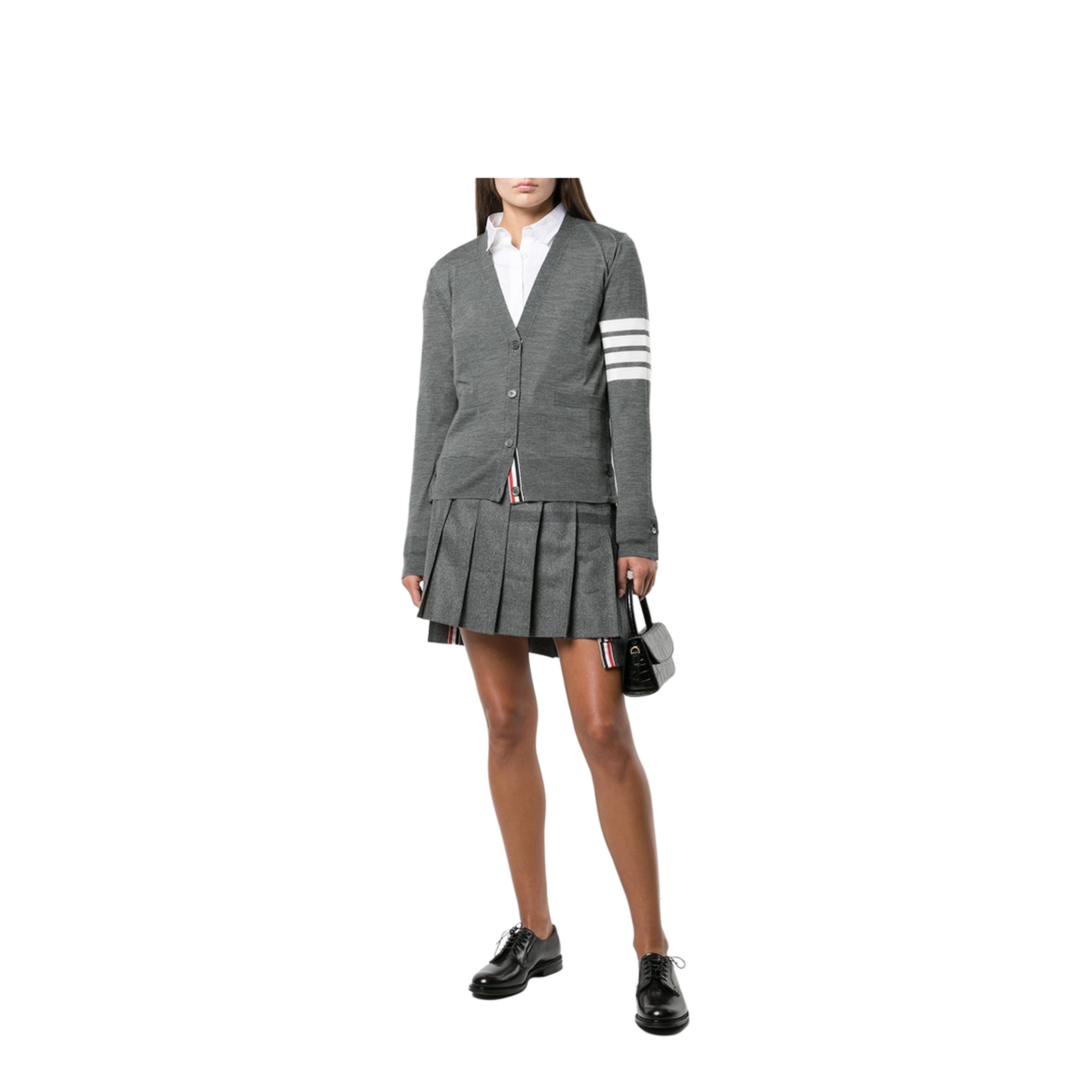 4 Bar Merino Wool Cardigan - Image 3