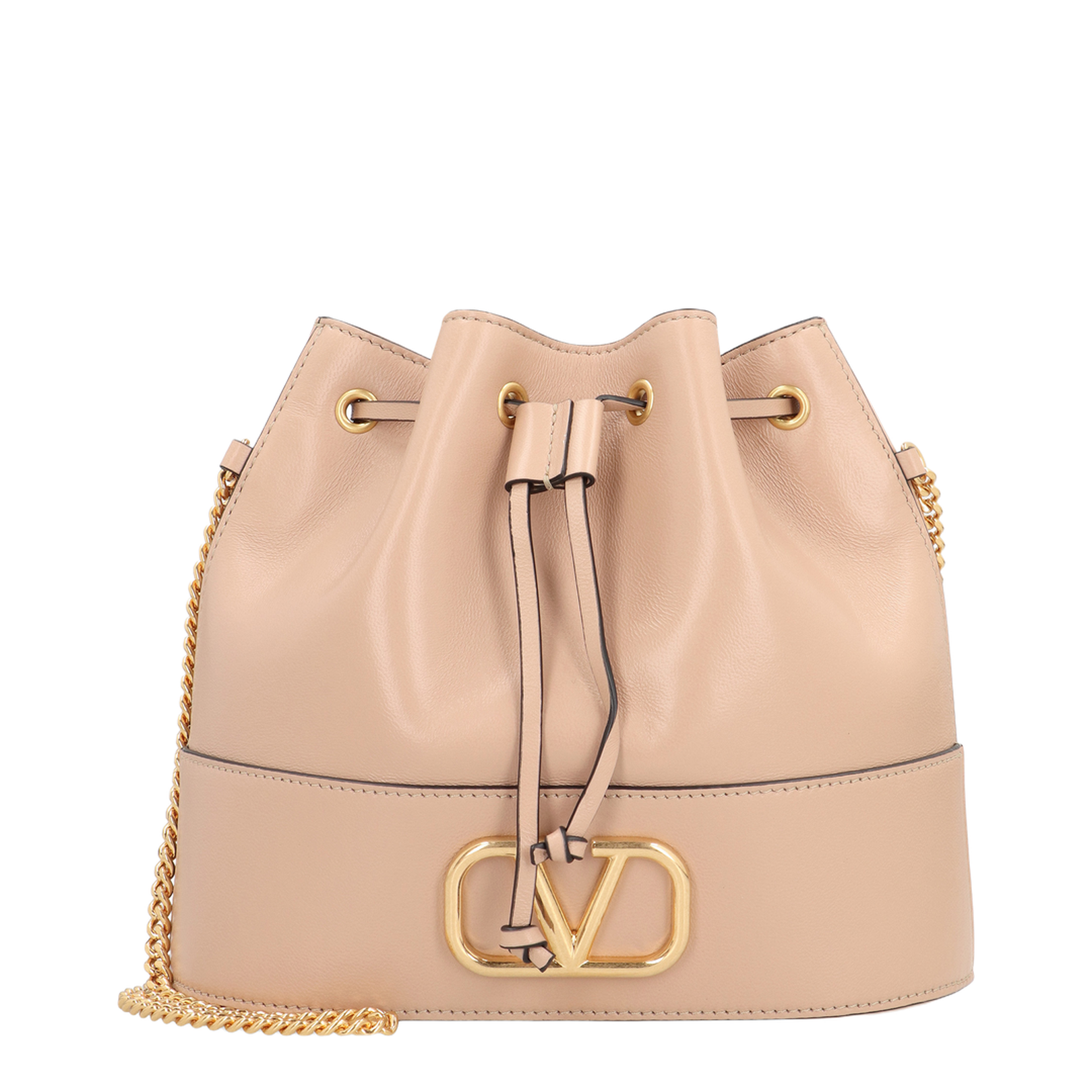Mini Bucket Bag in Nappa with Vlogo Signature Chain - Image 1