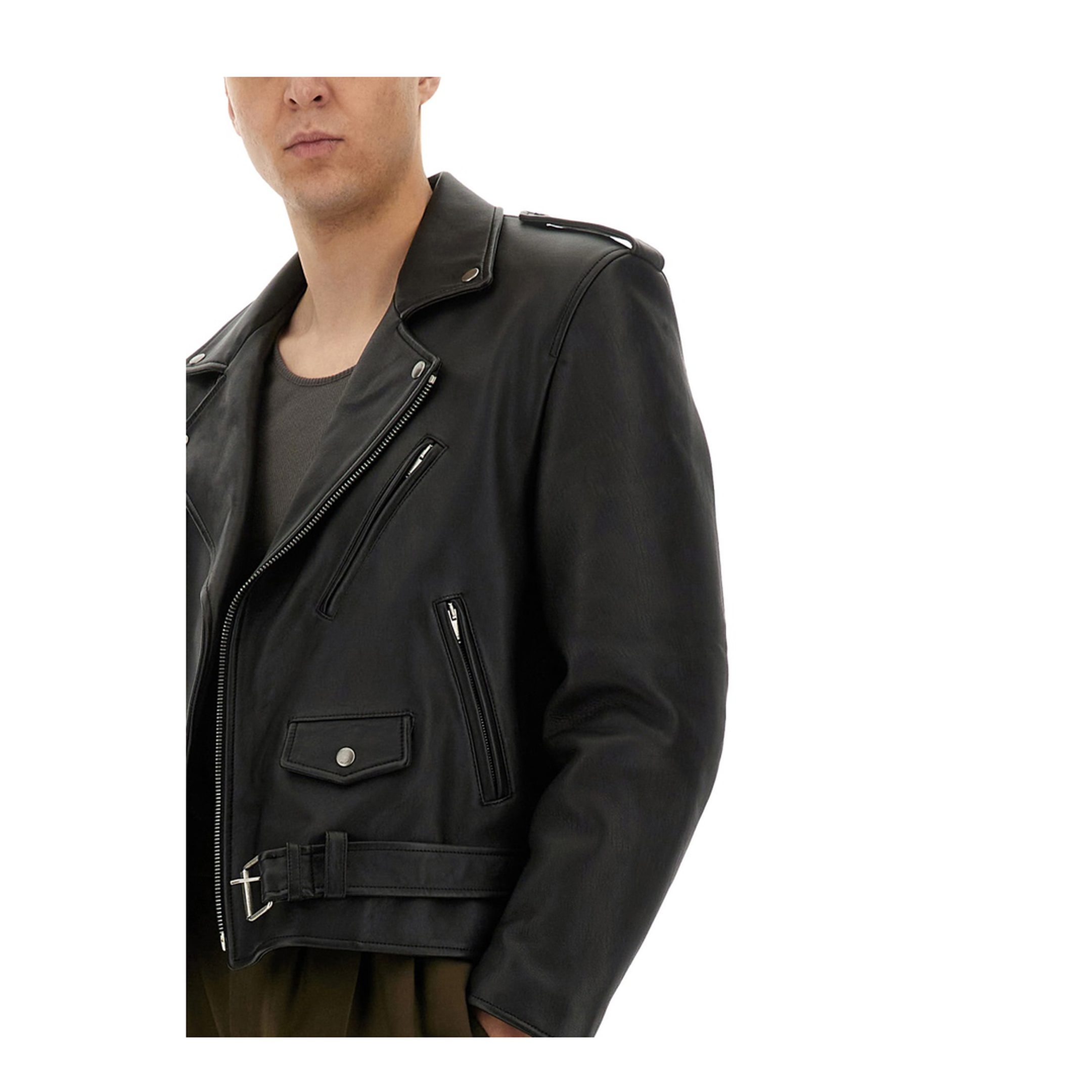 Leather Biker Jacket - Image 4