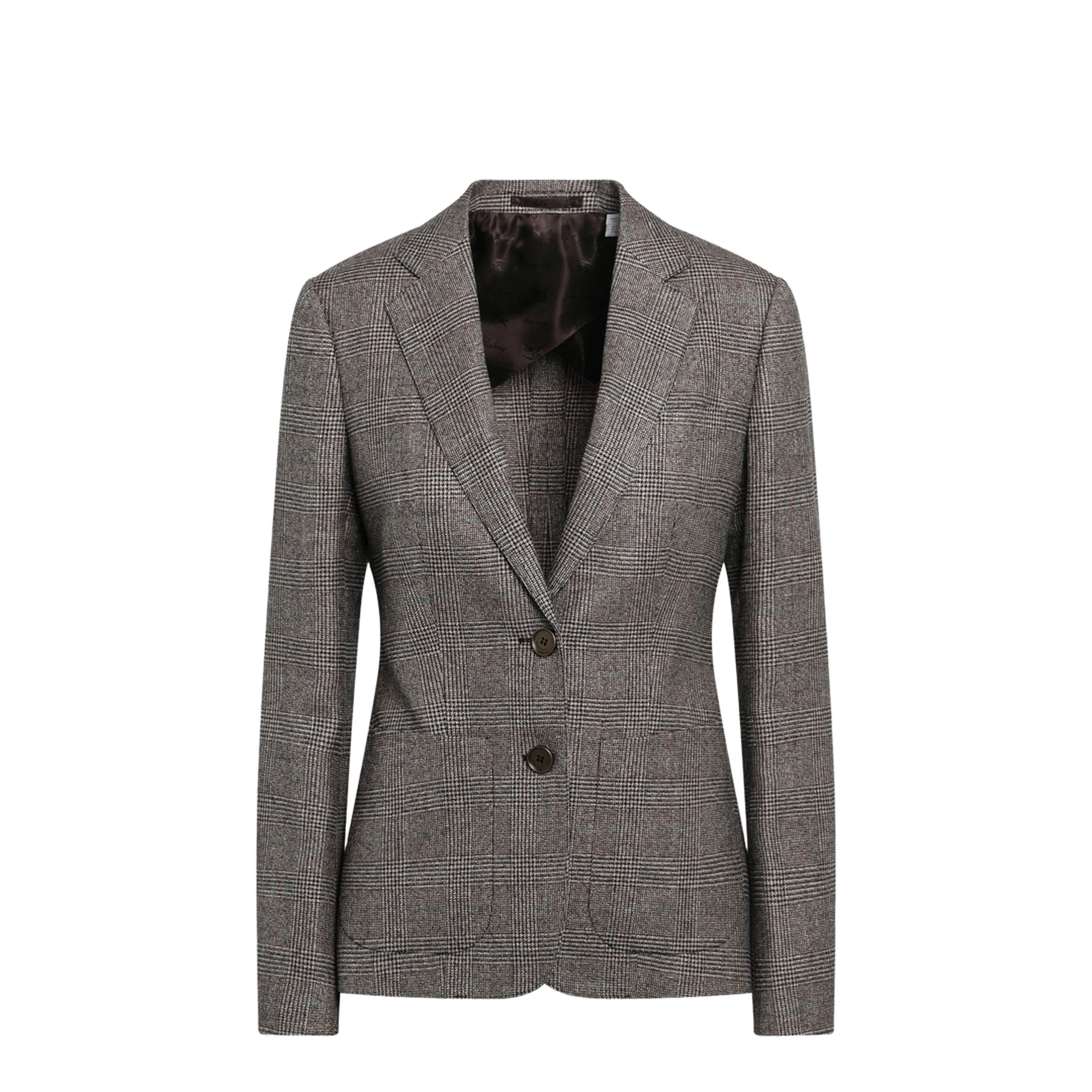 Prince of Wales Wool-Blend Single-Breasted Jacket - Image 1